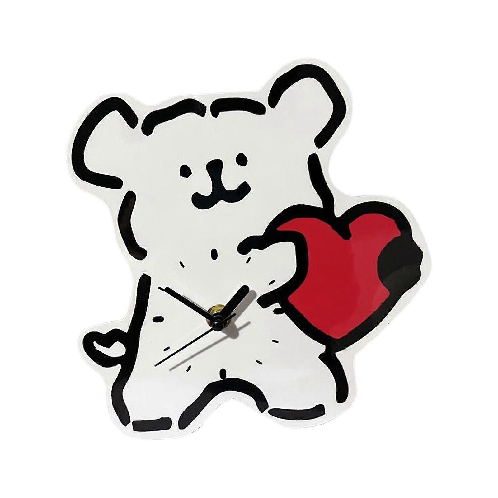 Söpö sarjakuva seinäkello Hiljainen kello kodin sisustukseen ja toimistoon