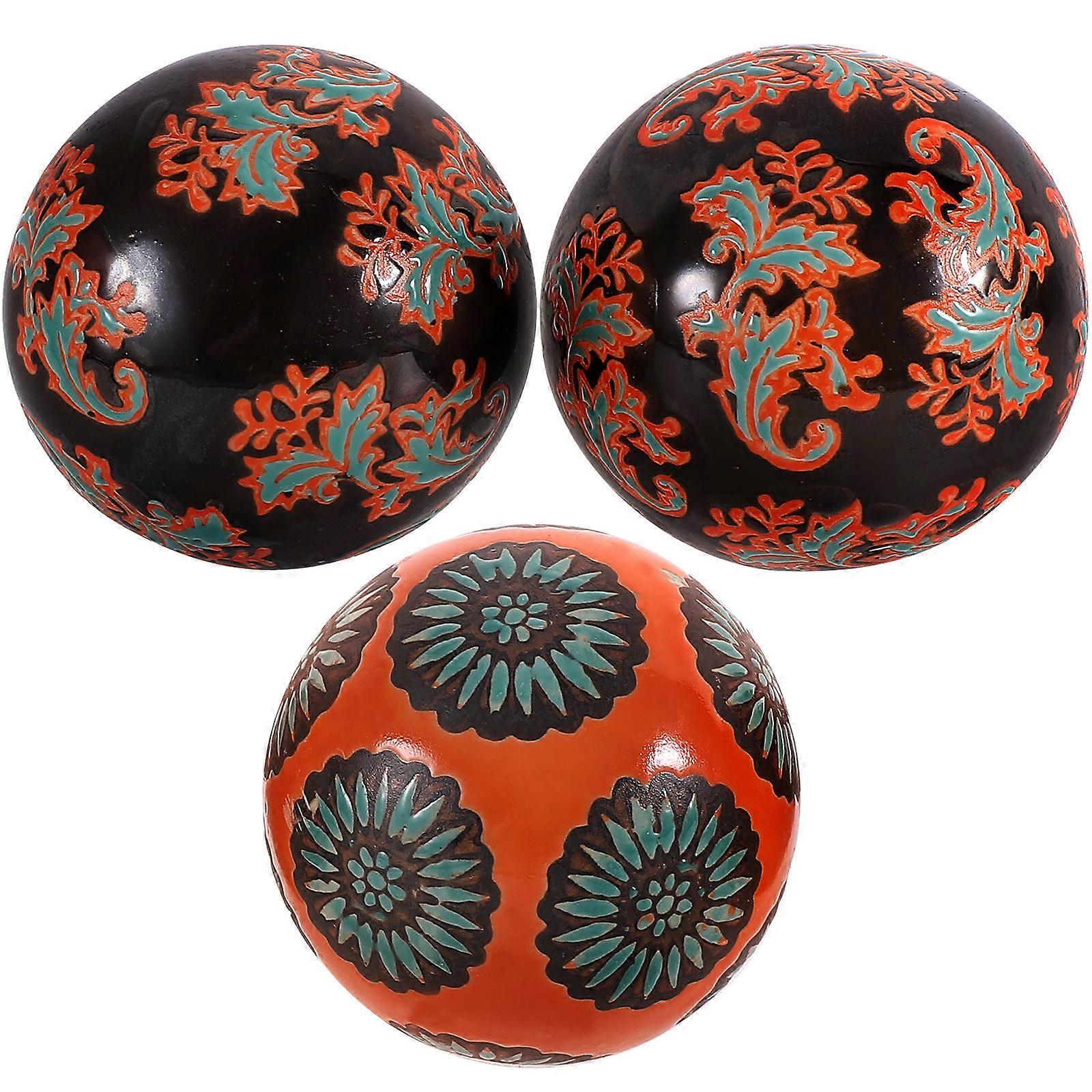 3pcs Floating Decorative Balls Ornament Set for Tea Tables, Fish Tanks, Aquariums & Office Desks – Unique Vintage Style