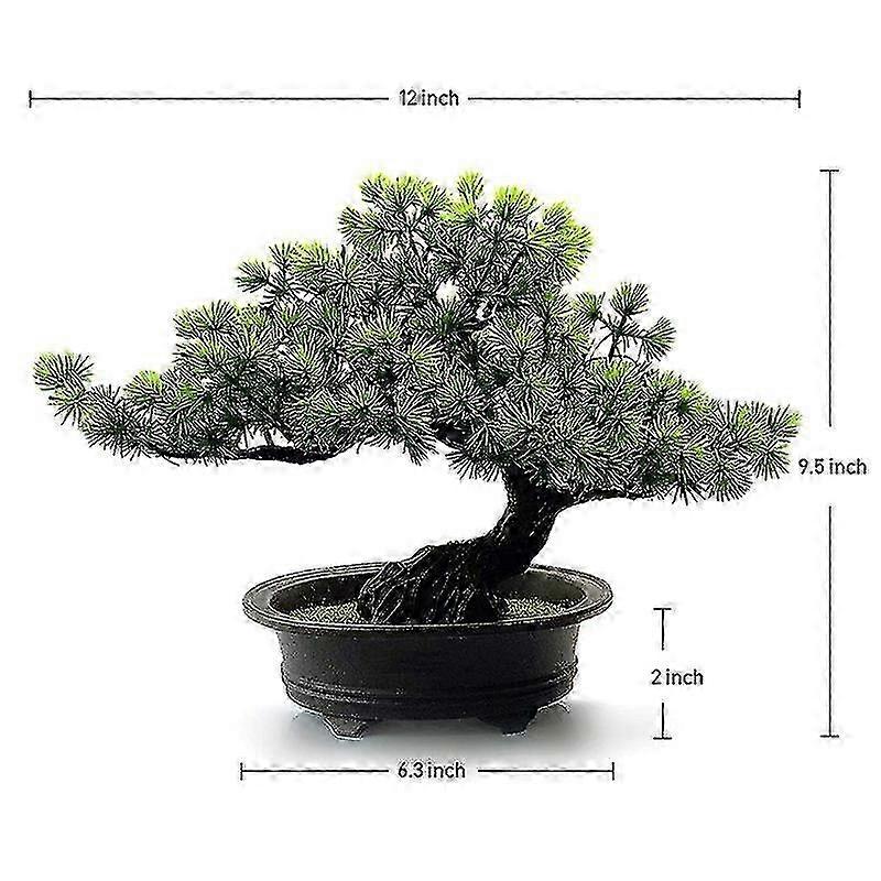 Artificial Japanese Style Bonsai Tree Measuring 9.5 Inches for Indoor Home and Office Decoration
