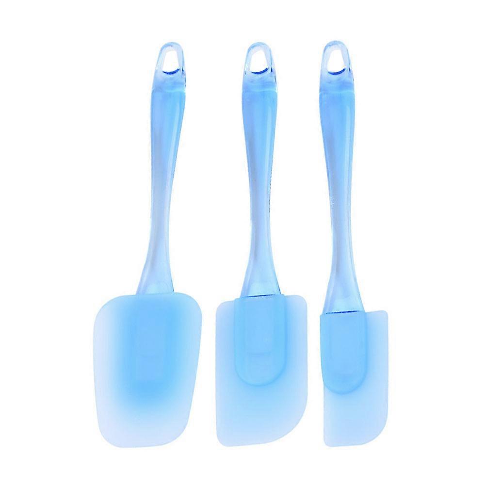 Silicone Spatula Set 3pcs Nonstick Baking Tools Ergonomic Design for Cream Icing Mixing Scraping Kitchen DIY Cake Decorating