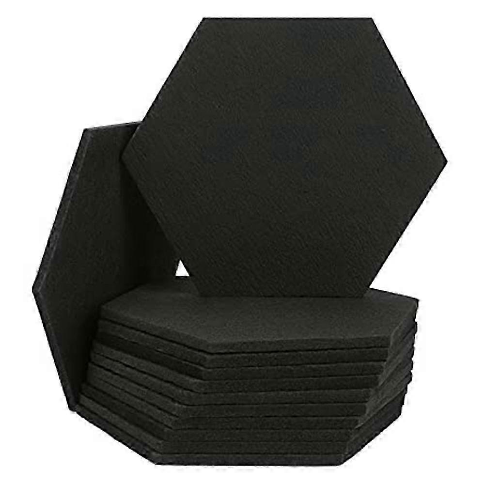 12 Pcs Polyester Fiber Sound-Absorbing Panel Hexagonal Sound-Absorbing Material for Sound Insulatio