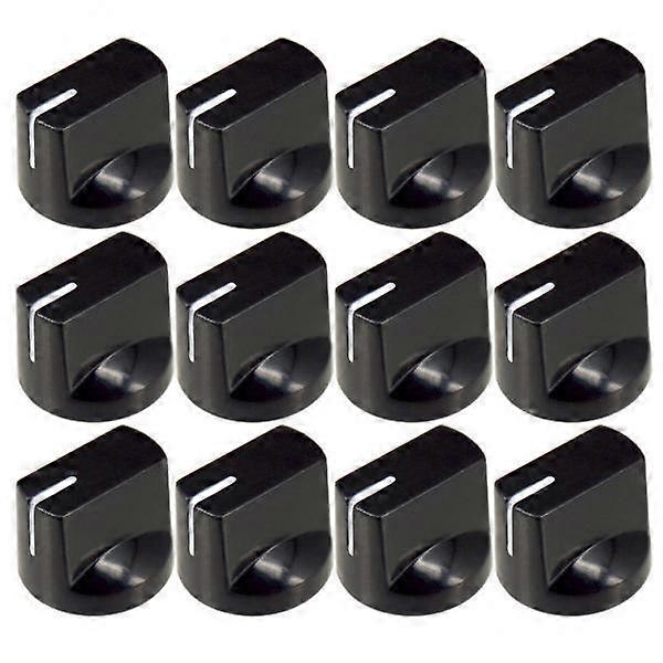 3x12 Pcs Guitar Speed Control Top Hat Knobs for Electric Guitar Black
