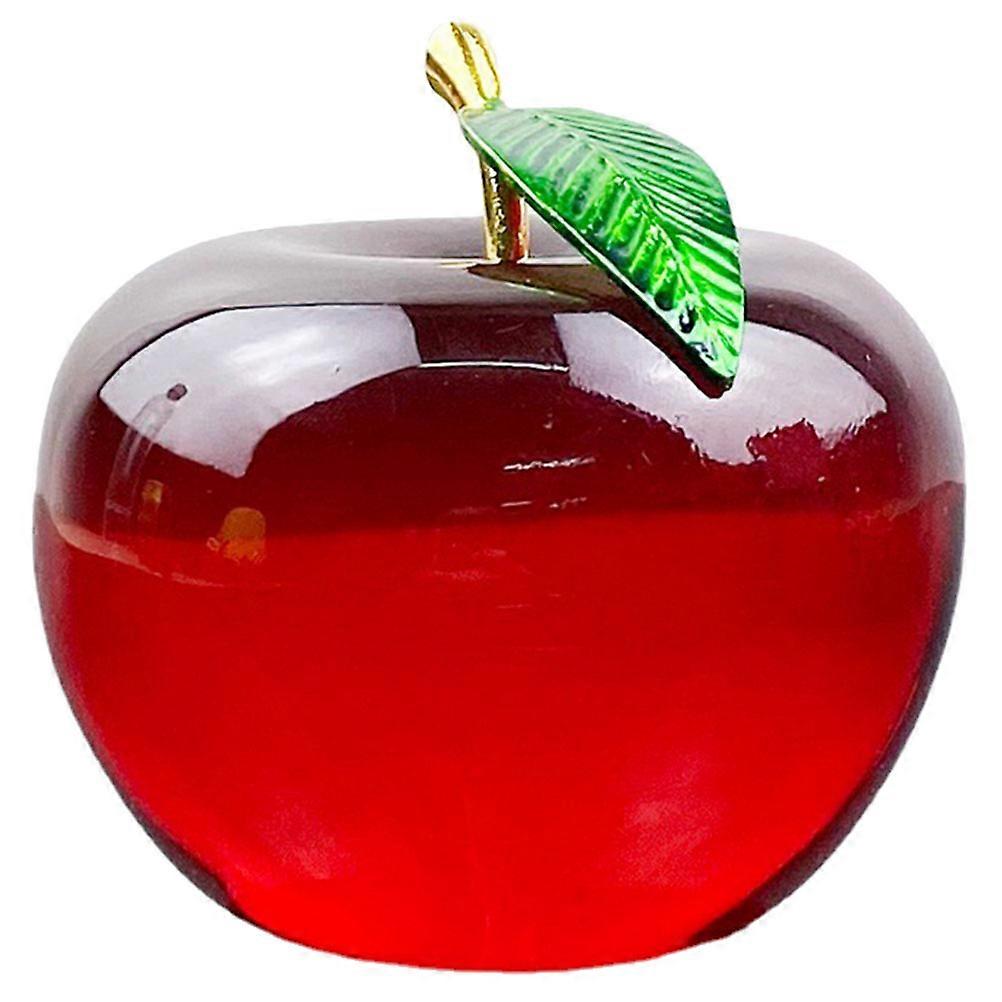 Decorative Crystal Apple, Eye-Catching Statuette, Enhances Any Room's Atmosphere