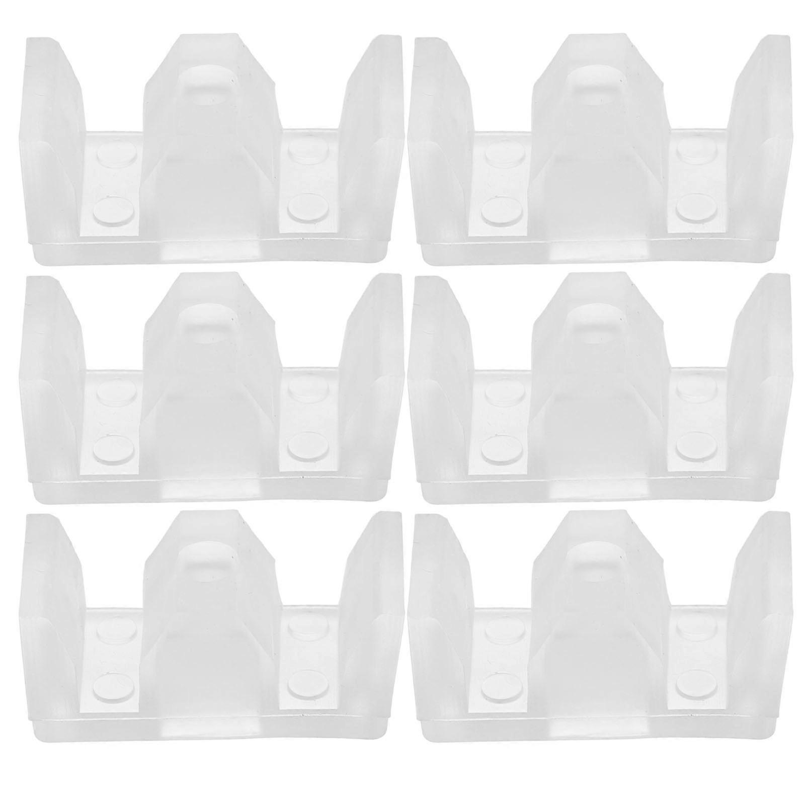 6pcs Glass Shower Door Bumper Pads with Silicone Bottom Guide for Sliding Bathroom Doors – Non Slip, Noise Reduction, Easy Installation, Scratch