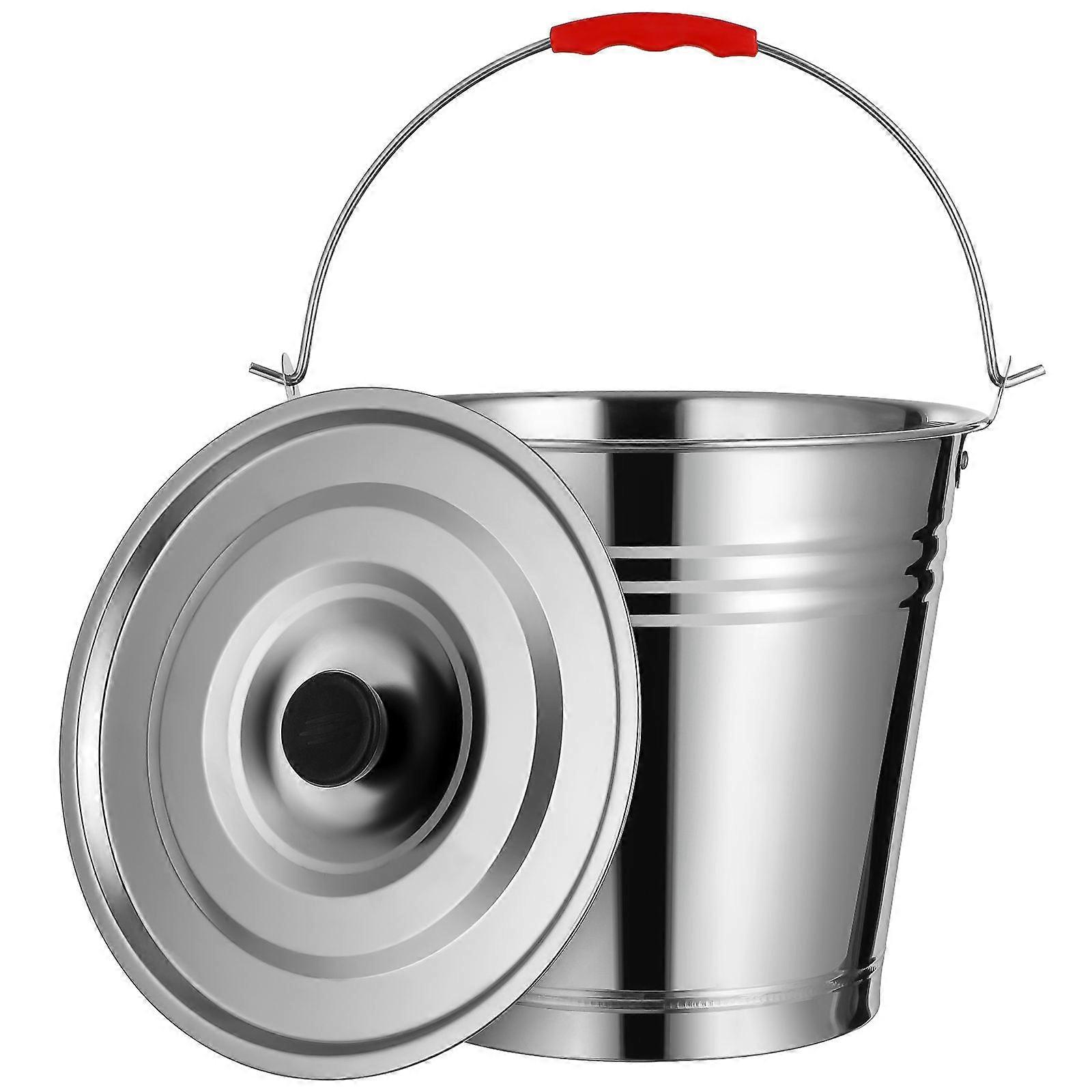 Ash Buckets for Hot Ashes, Multi-purpose Kitchen Storage Can with Tight Sealing Lid