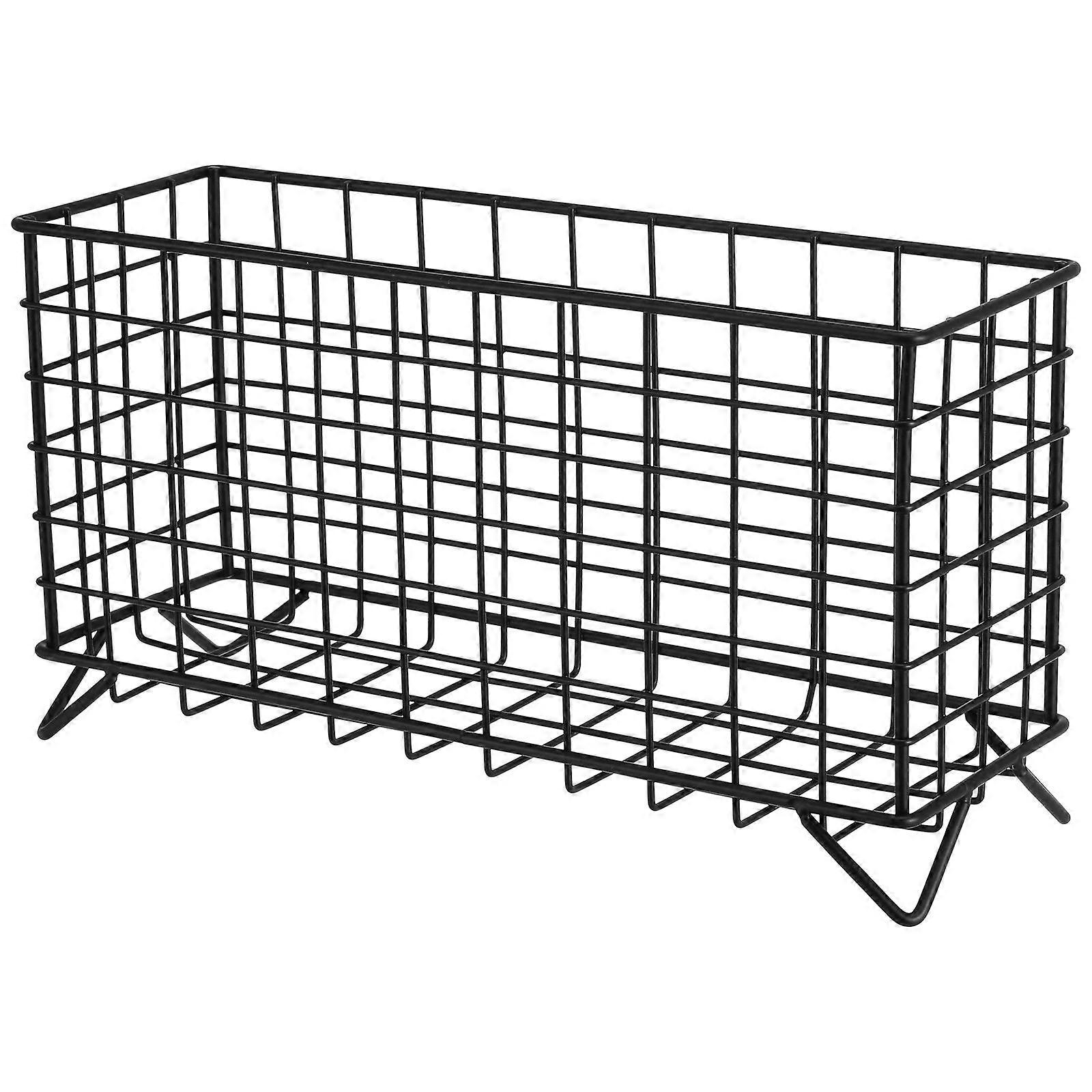 Iron Rabbit Feeder Holder for Rabbits, Chinchillas and Guinea Pigs – Black Metal Cage Rack with Smooth Surface for Clean and Tidy Pet Environments