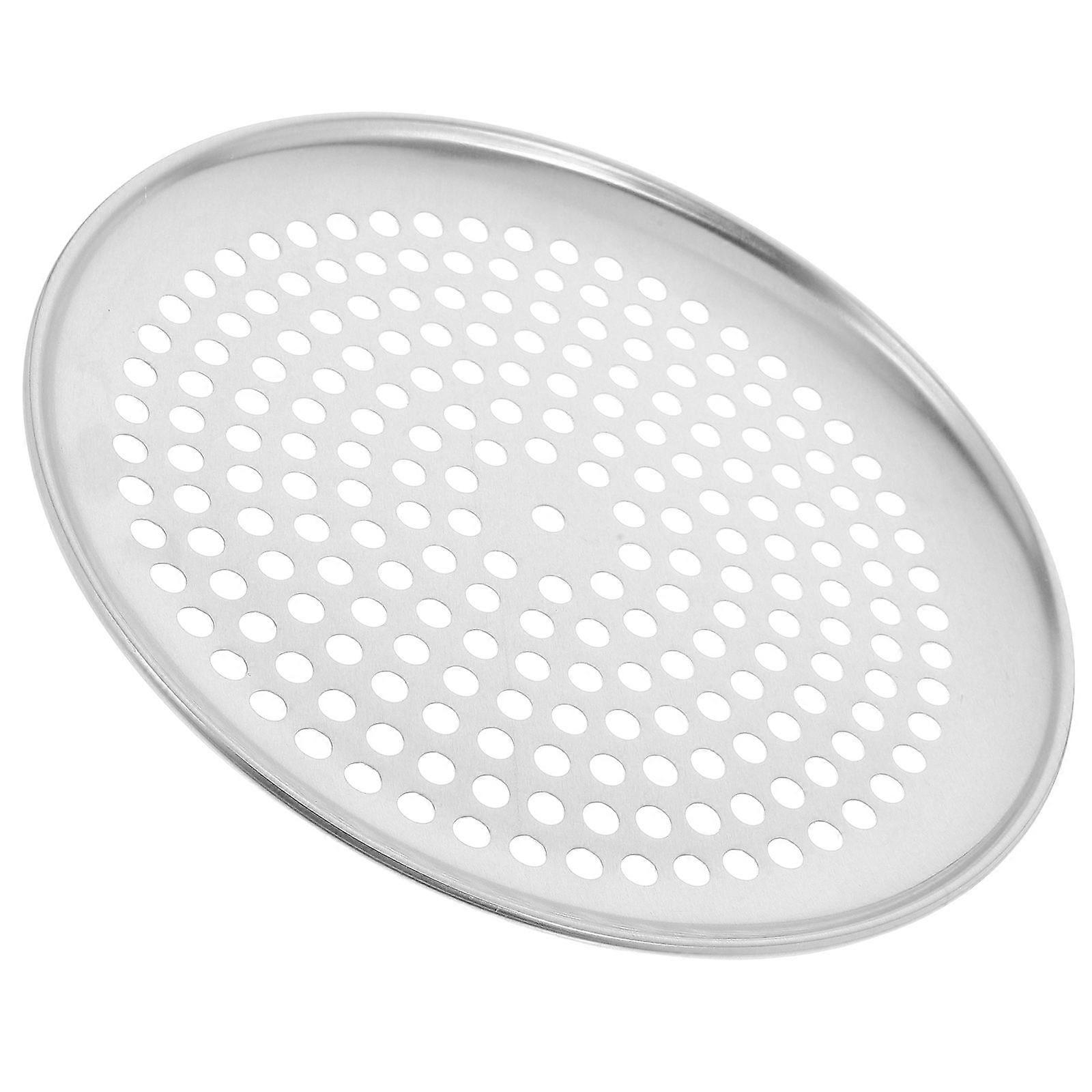 Multi Functional Non Stick Pizza Pan with Perforated Design for Durable Oven Baking and Serving