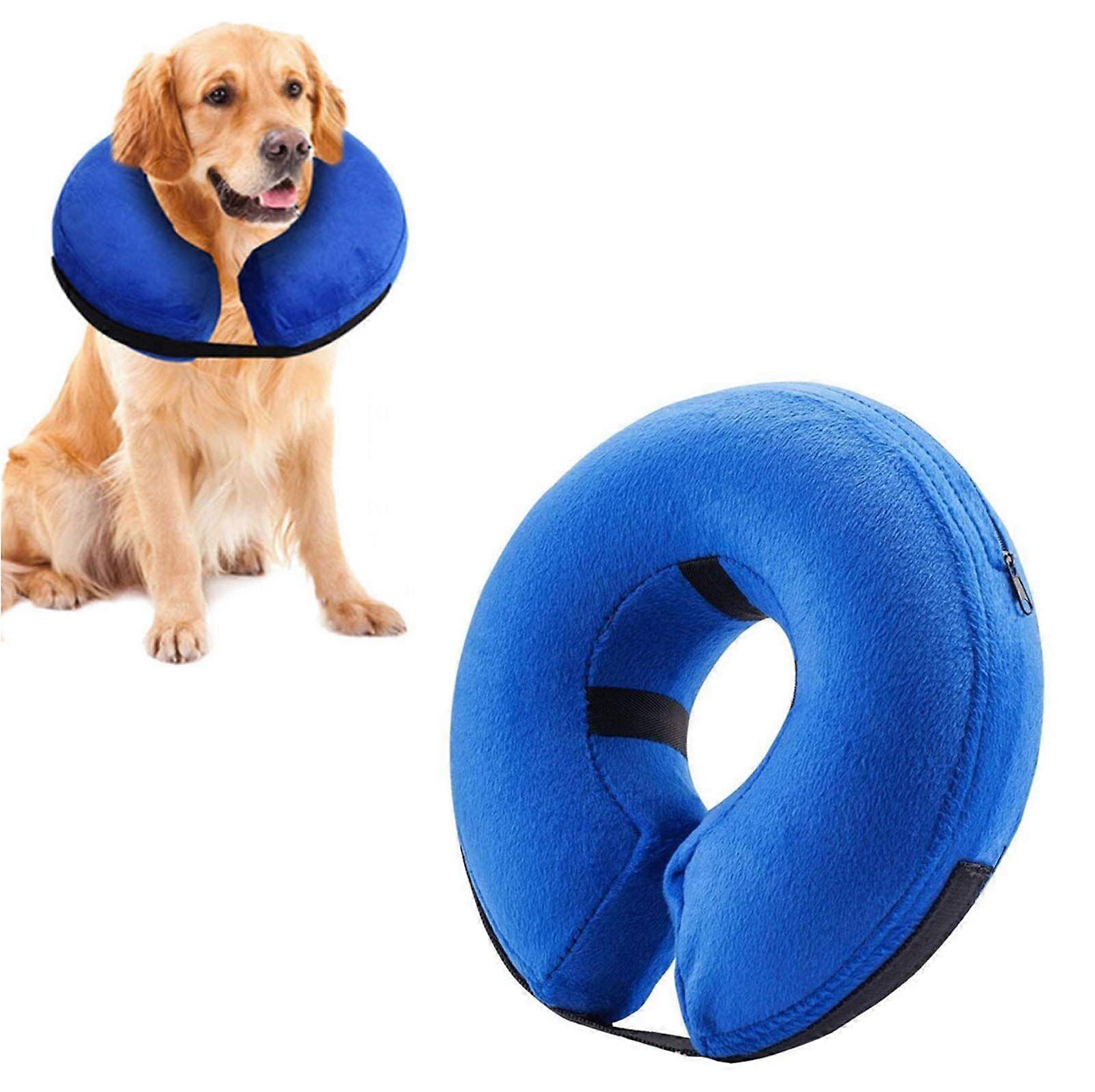 Inflatable Dog and Cat Collar, Comfortable Protective Cone for Recovery, Basic Inflatable Dog Collars, Medium