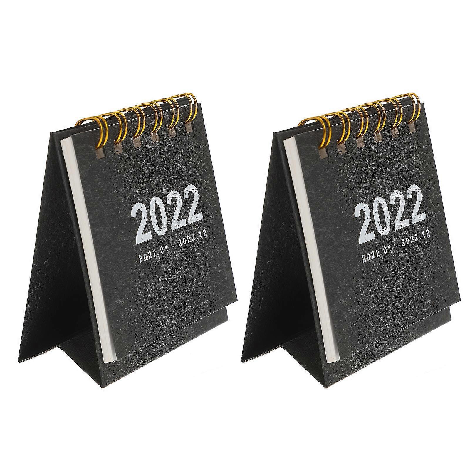 Daily Desktop Calendar Mini Simple Desk Calendar Family Use Paper Material 6x6cm 2Pcs