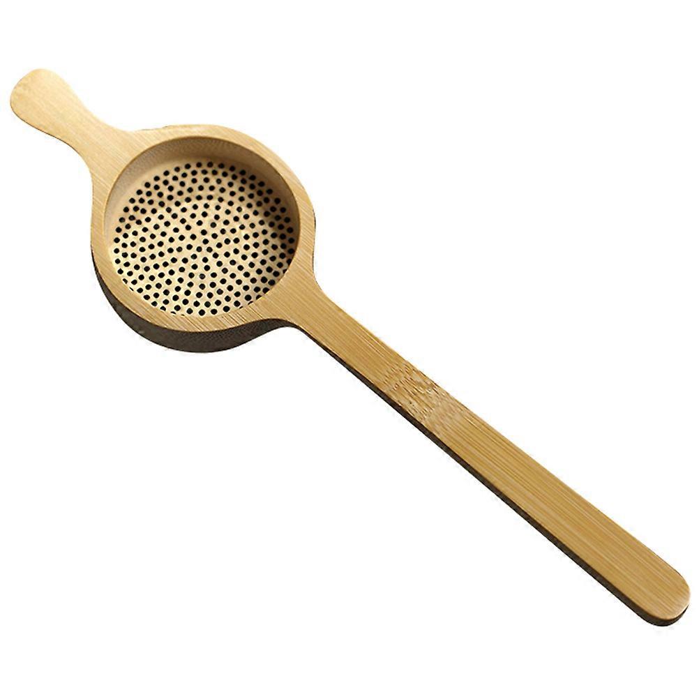 Fine Mesh Tea Strainer Bamboo Tea Filter For Home Use Light Brown 1Pcs
