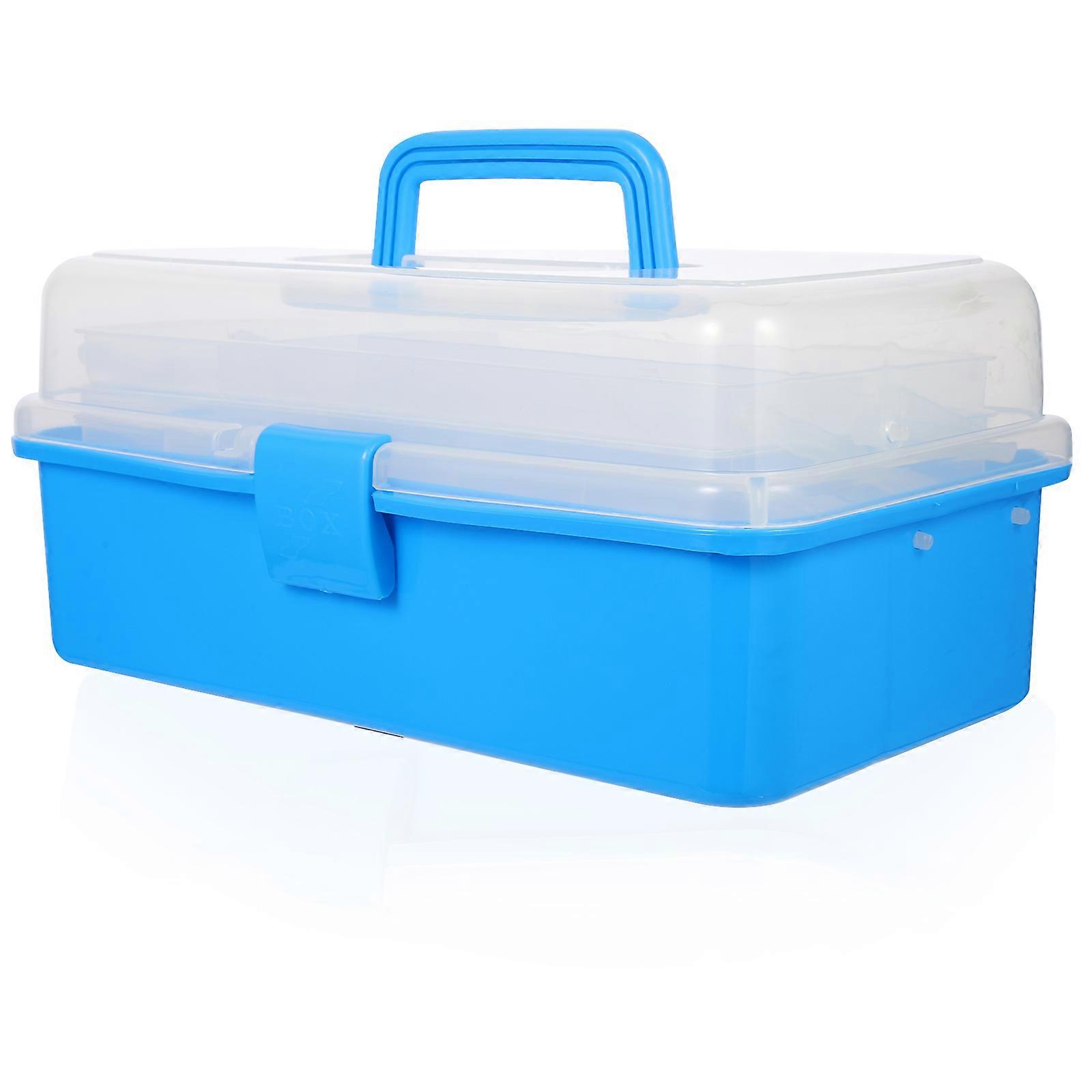 Tool Organizer Storage Box Home Use Blue 32X17CM Large Capacity 1Pack