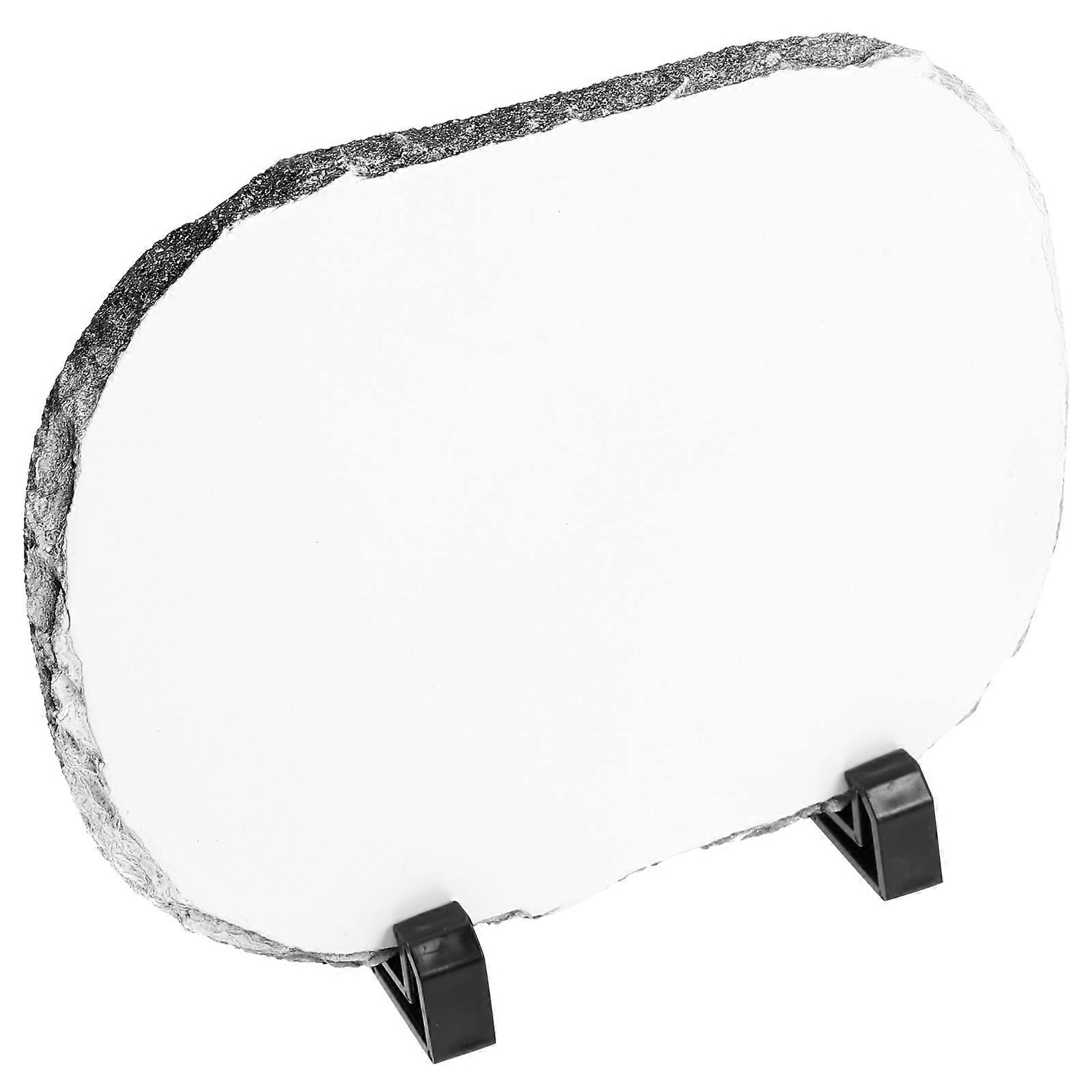 1 Set DIY Sublimation Blank Photo Frame Transfer Rock Plaque for Creative Matte Finish Unique Photo Imprinting Craft Project