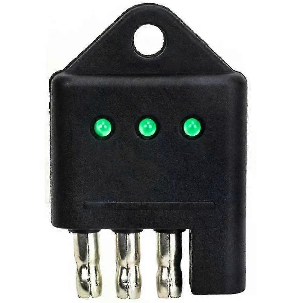 4 Way Flat Wire Tester Accurate 4 Way Flat Trailer Connector Tester Fit For Testing RV and Commercial Vehicle Wiring