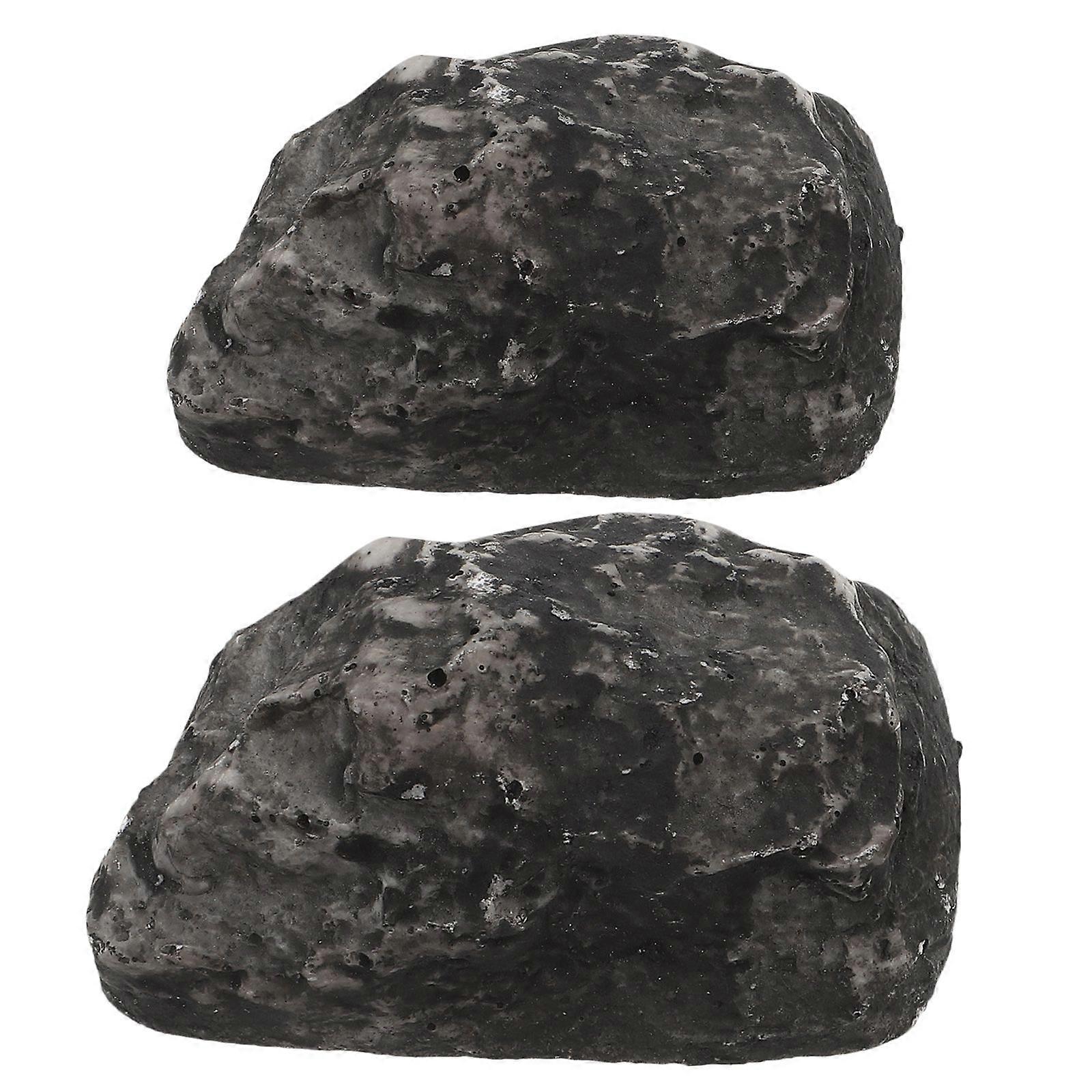 2pcs Simulation Stone-type Resin Key Boxes Hidden Storage Case Artificial Stone Key Hider Key Holder