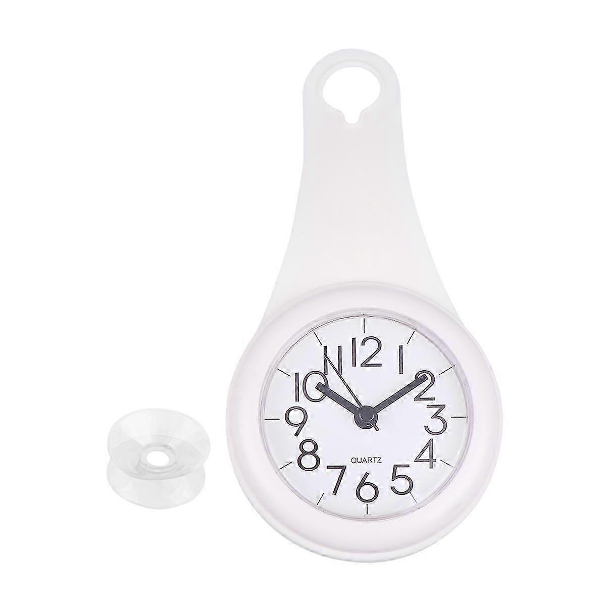 Black Silicone Wall Clock Silent Bathroom Shower Alarm Clock