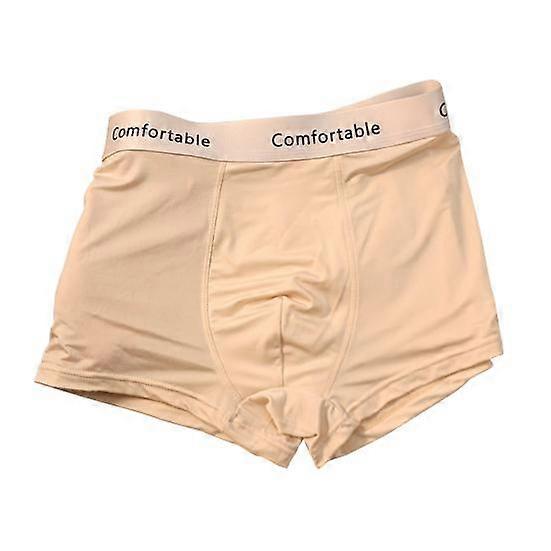 Men Boxers Ice Silk Mid Waist Breathable Soft Stretchy Anti-septic Letter Print U Convex Slim Fit No Constraint Solid Color Men Underpants Underwear