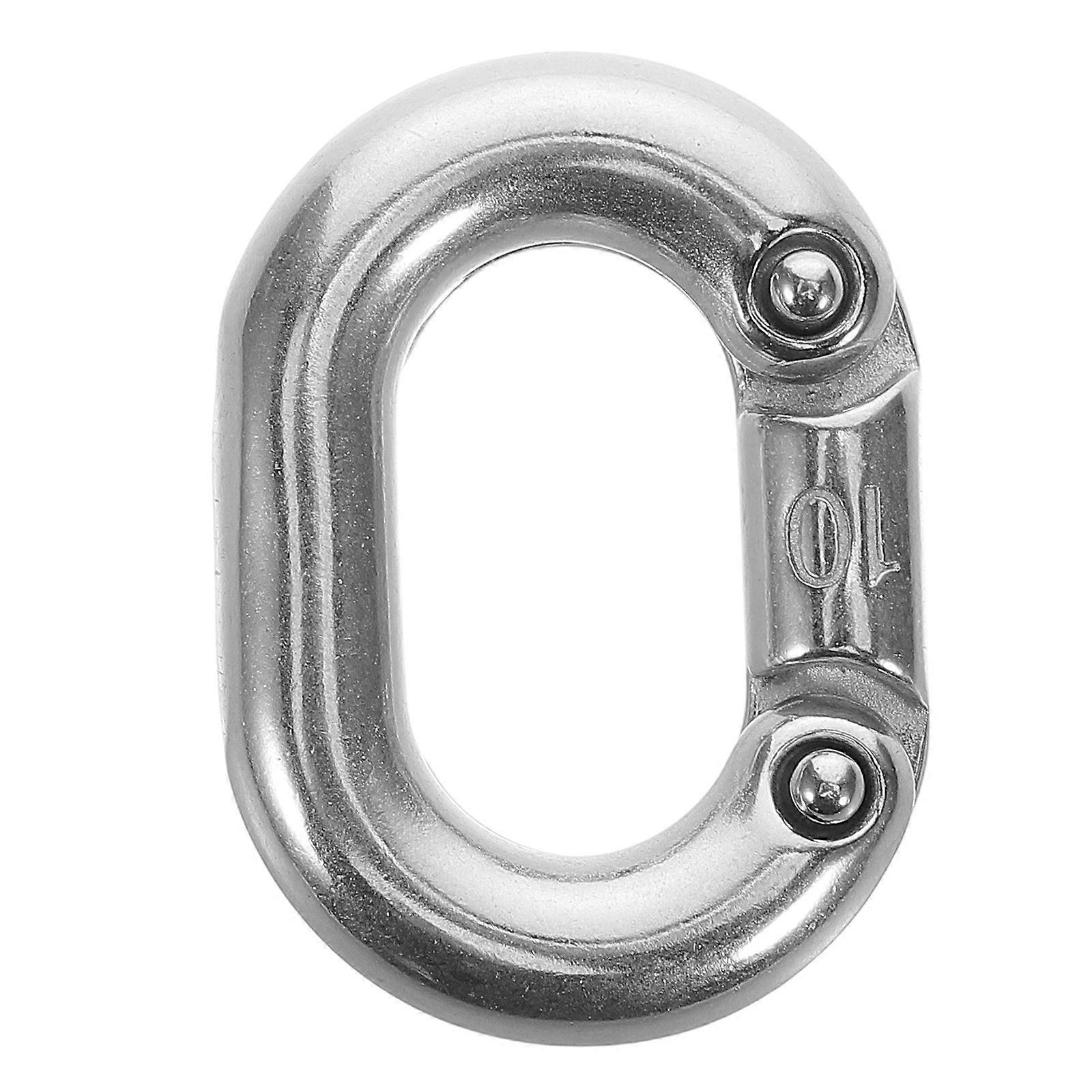 Stainless Steel Quick Coupling Ring Chain Joiner Link Heavy Duty Tasks Silver 5.00X3.50X1.10CM Secure Fastening 1Pcs