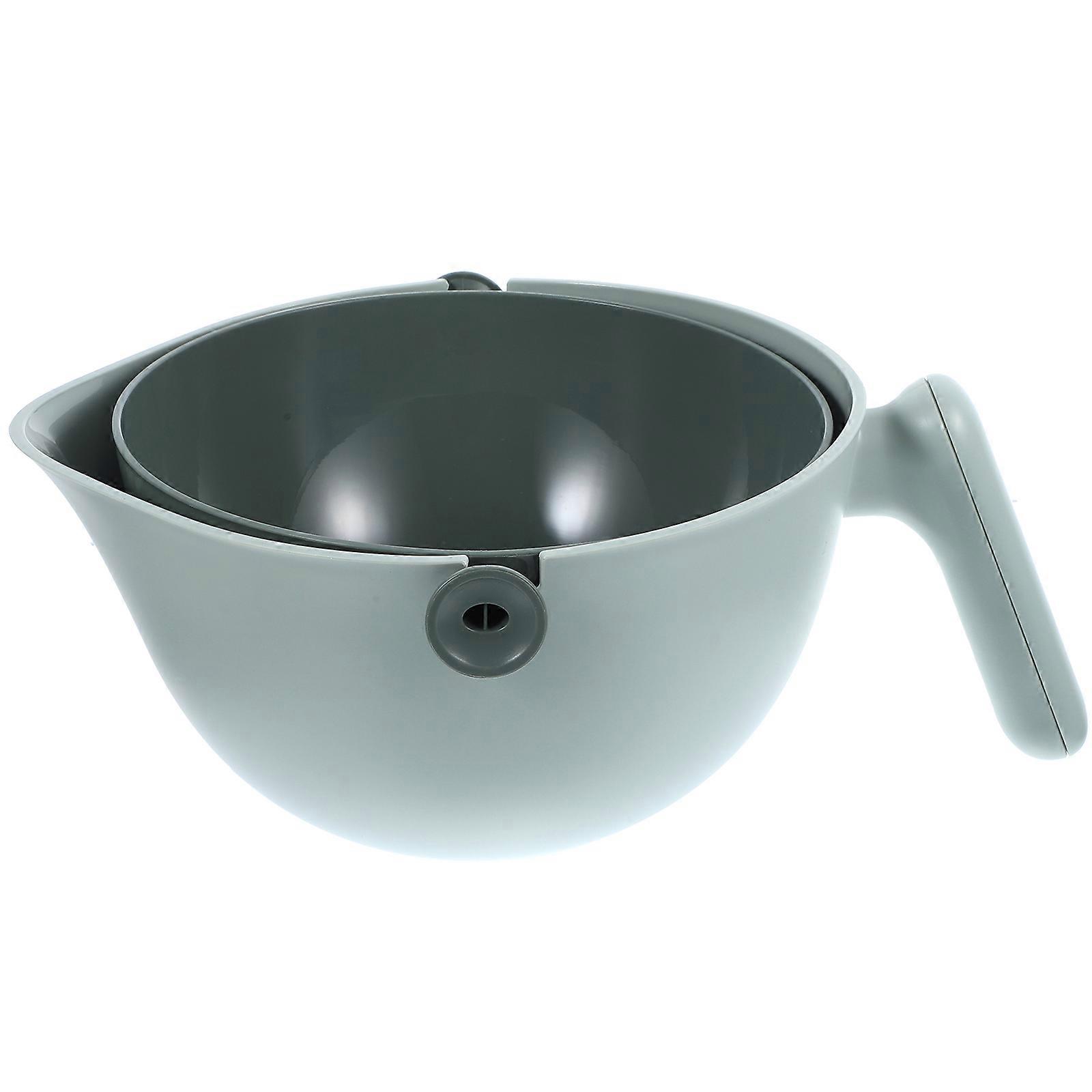 Produce Washing Basket Vegetable Colander Strainer Home Use Light Green 29.9X22.5X11.8CM Drain Water 1Pack