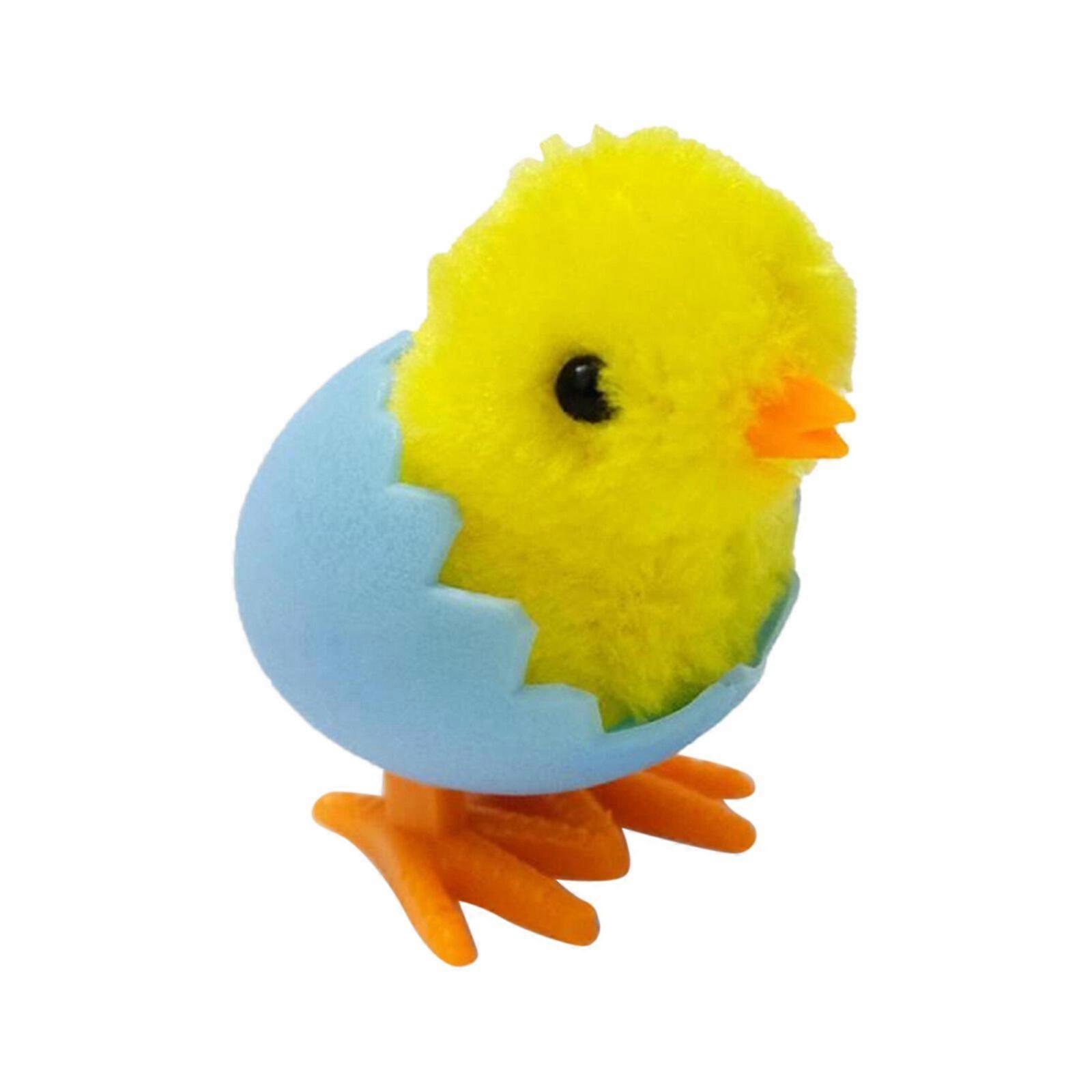 時計仕掛けのホッピングチキンのおもちゃ、色とりどりのイースタープラスチック+ぬいぐるみの壊れたシェルチキン、BPAフリー、子供への完璧なギフト