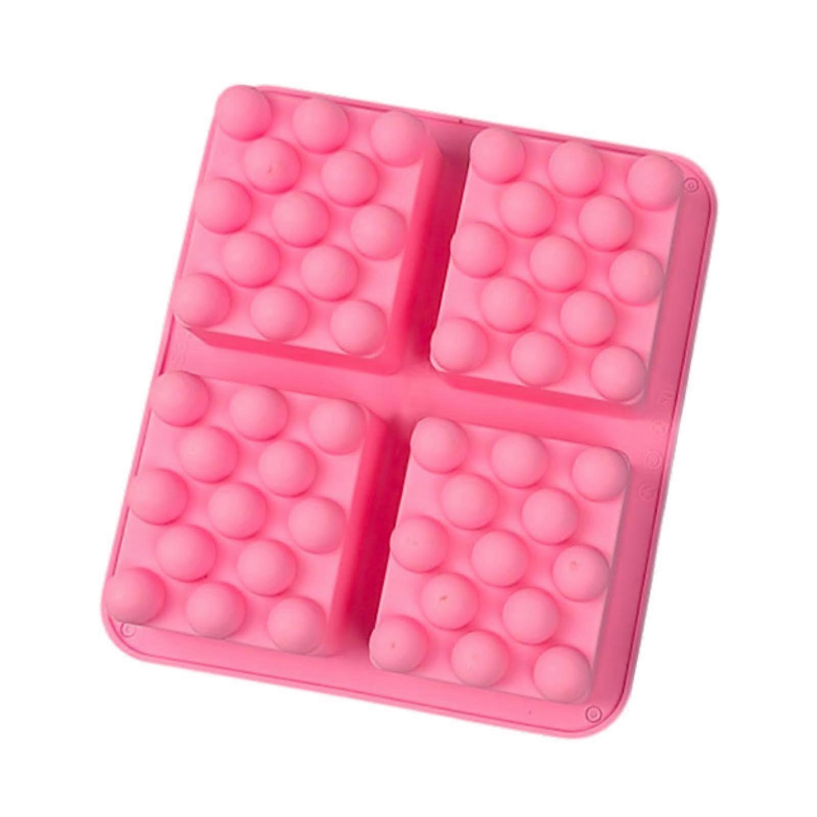 Silicone soap mold with 4 cavities for crafts, resin casting, candles, and clay