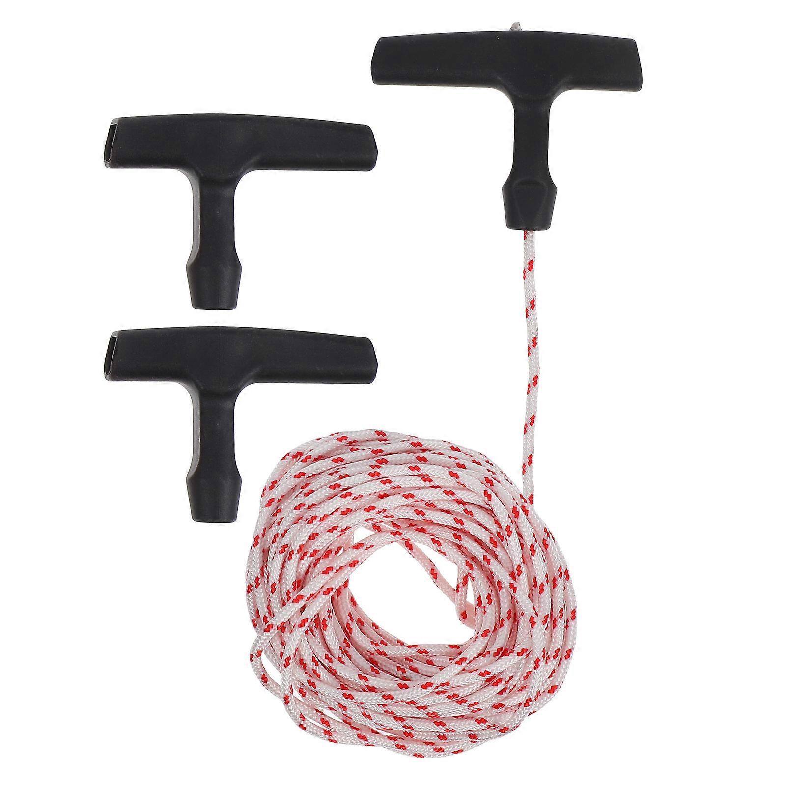 1 Set Wear Resistant Pull String Handle Starter Rope Kit for Lawnmowers – Ergonomic Grip for Easy Engine Start and Quick Replacement