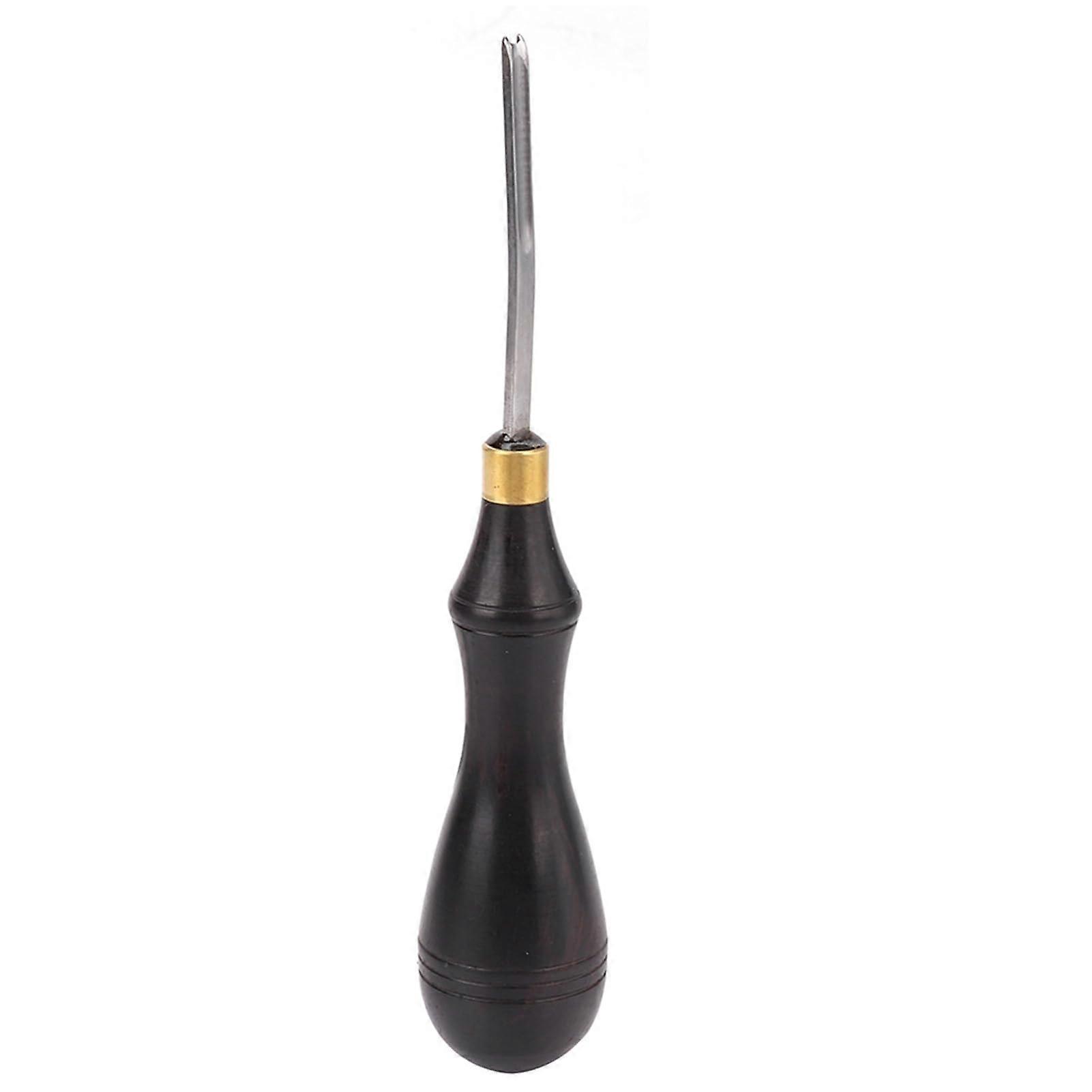 Lederkante Beveller Edger Tool with Steel Blade and Ebony Handle, Leather Craft Trimming Tool (0.6 mm Thickness)