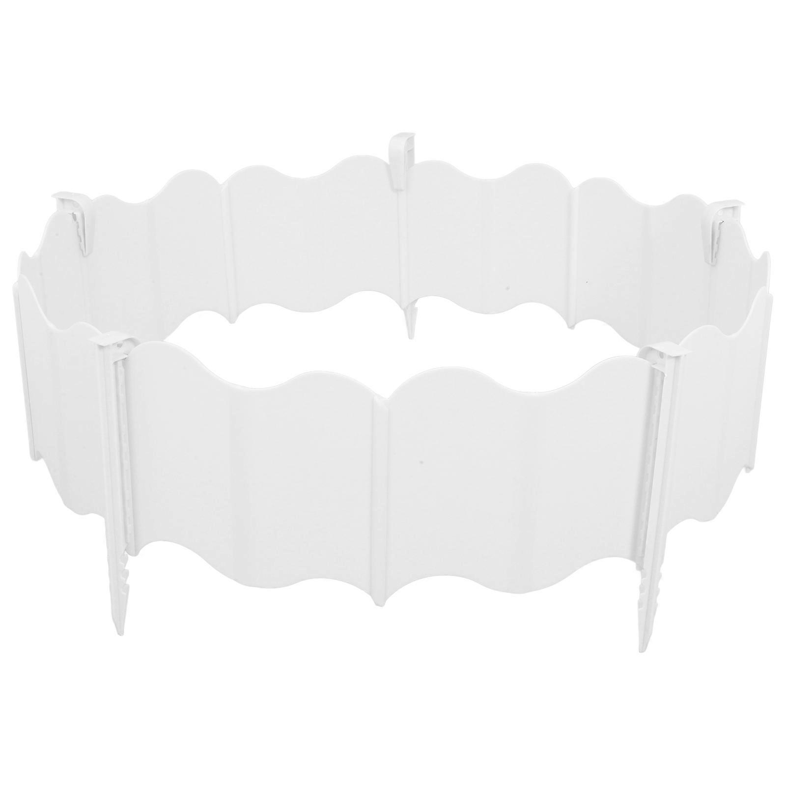 芝生のエッジを定義する屋外エリアのガーデンフェンスボーダーホワイト14.50X14.00X0.10CM耐候性1セット