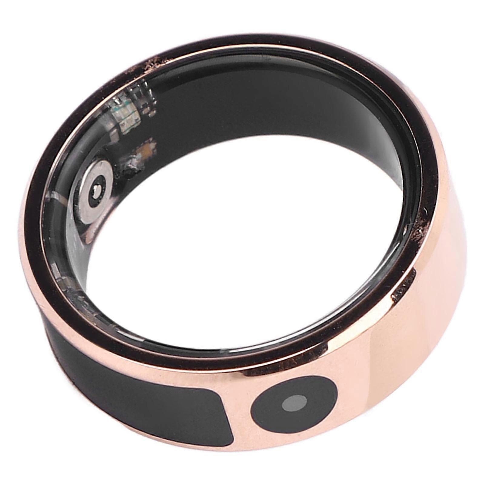 Rose Gold Smart Ring: Touchscreen, Sports Modes, Sleep Tracking, Waterproof, Size 12