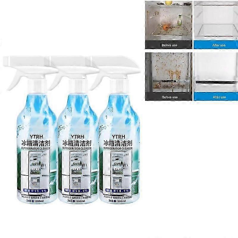 3x Refrigerator Cleaner Spray Ice Layer Remover Frost Prevention Cooling Enhancement Improve Food Freshing Fridge Defrosting Agent