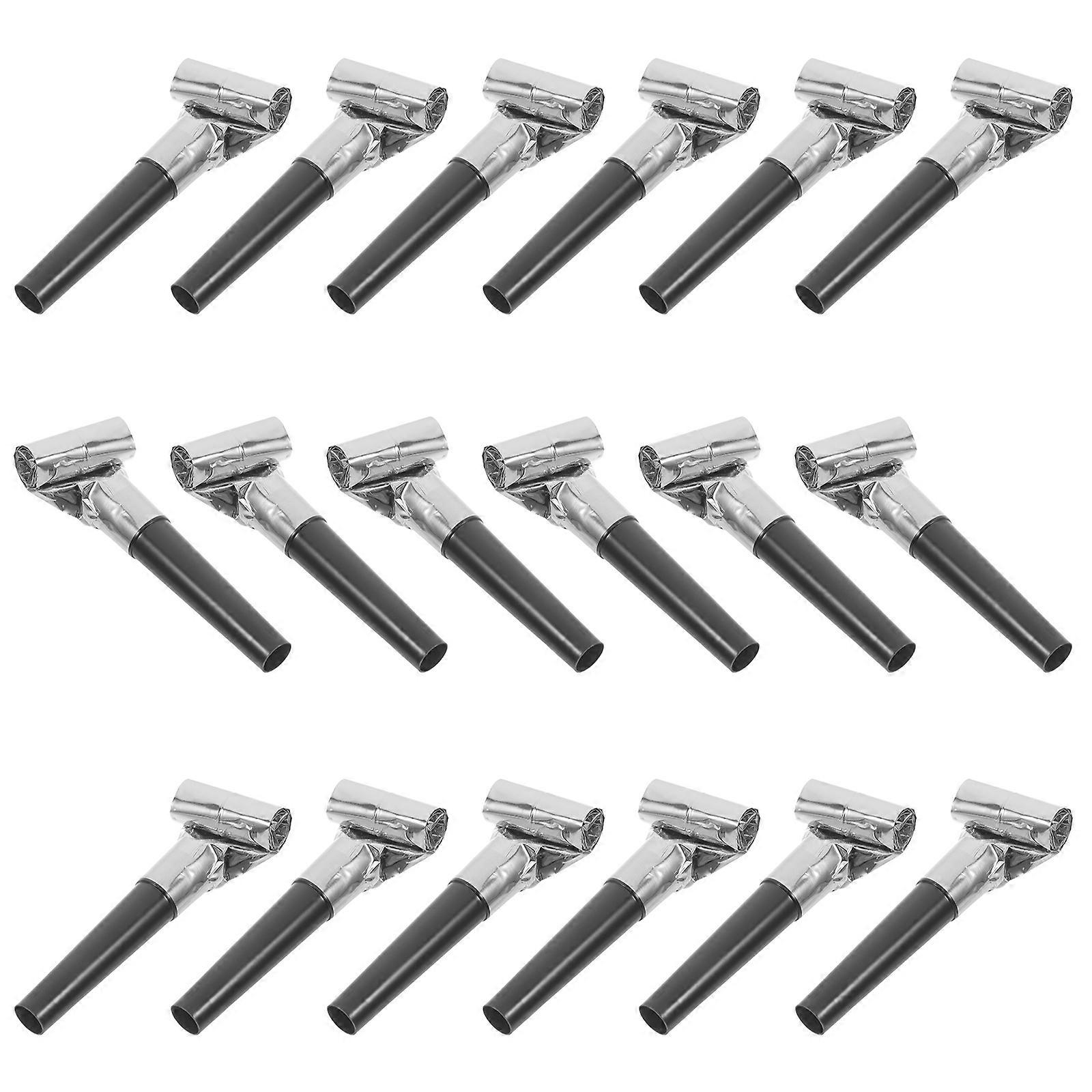 Party Blower Cylindrical Simple Color Design Silver Create Festive Atmosphere 100Pcs