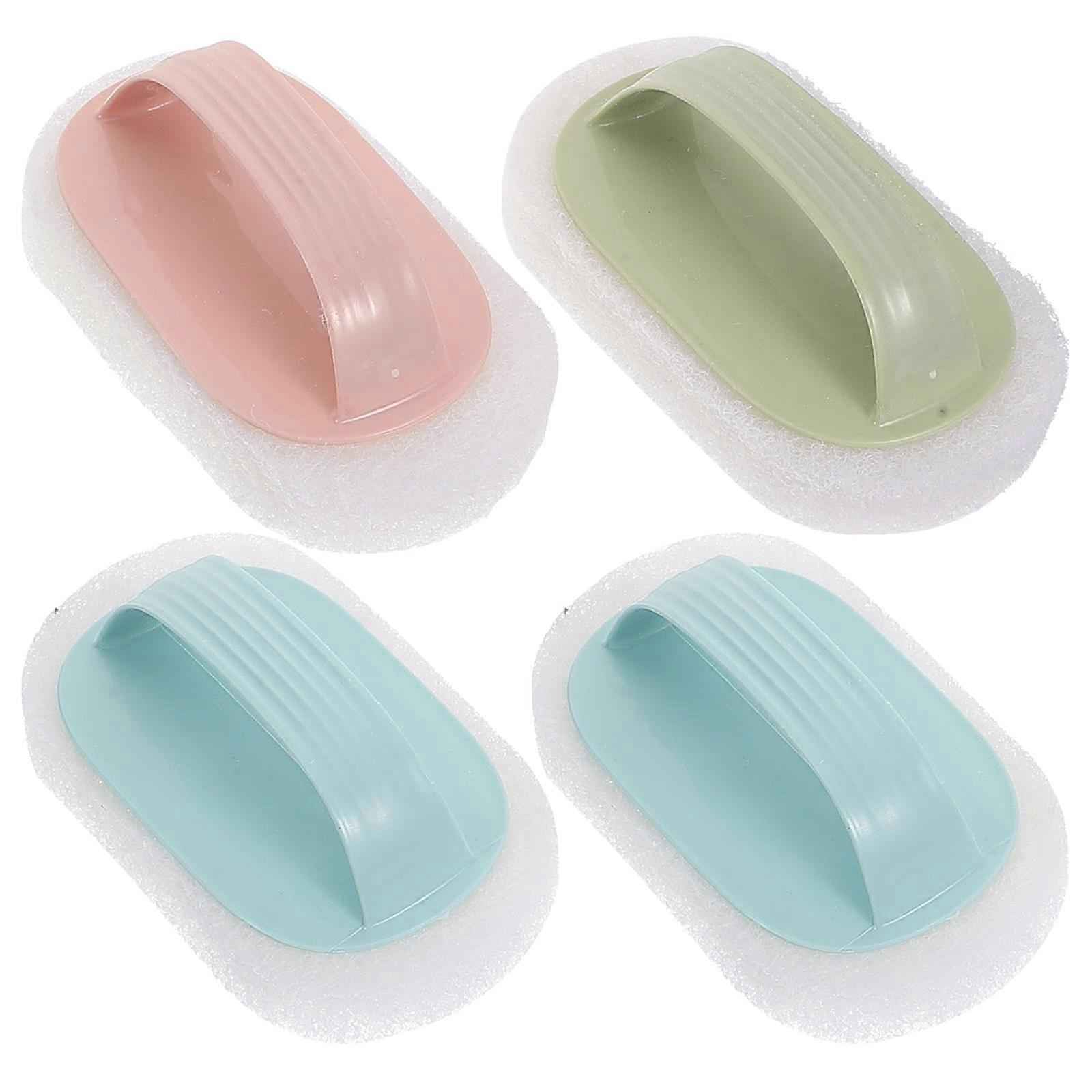 Βούρτσες μπανιέρας για τον καθαρισμό της μπλε λαβής σφουγγαριών απολέπισης πολλαπλών χρήσεων