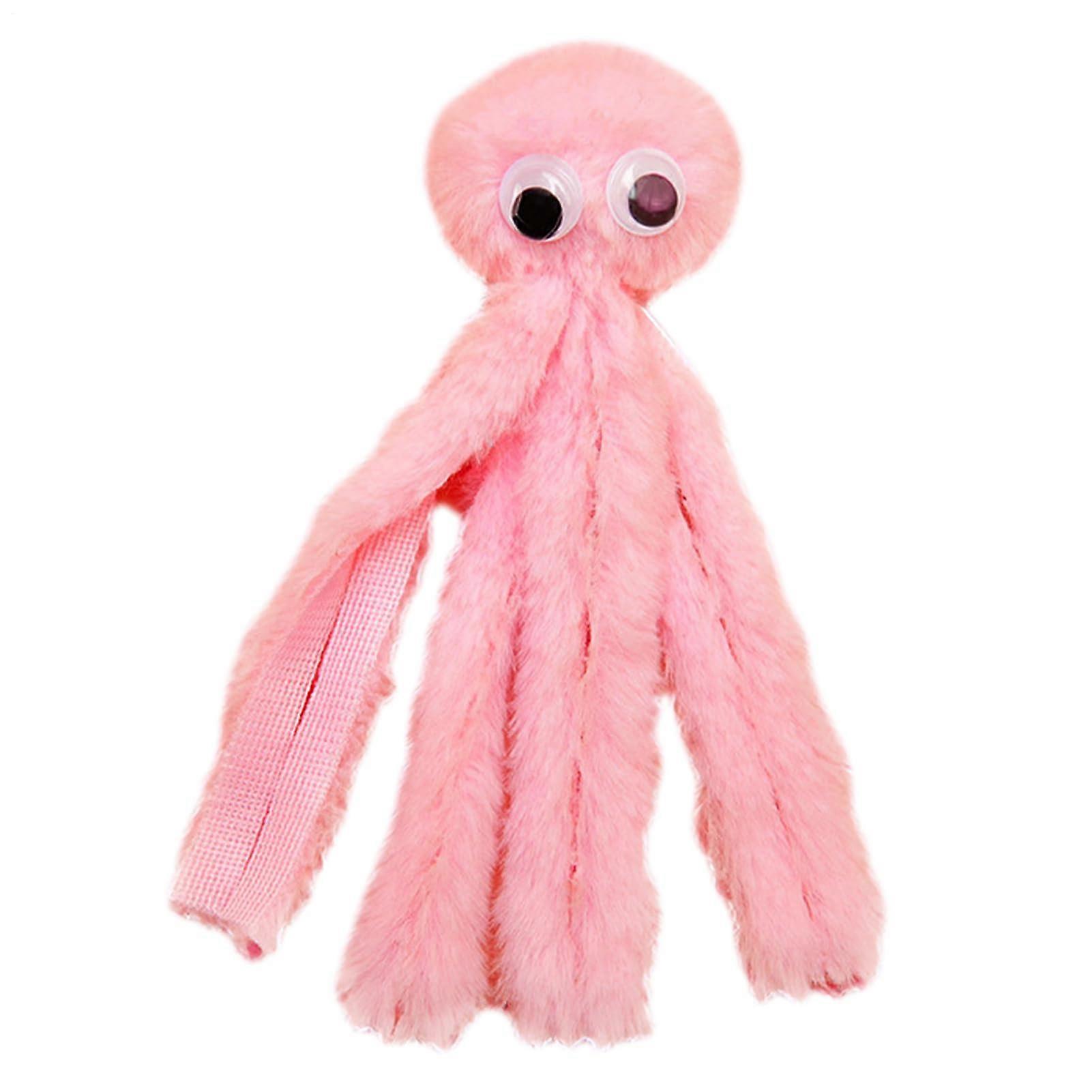 Crouching Cat Toy Soft Plush Teething Kitten Toy, Interactive Octopus Pillow Cat Toy
