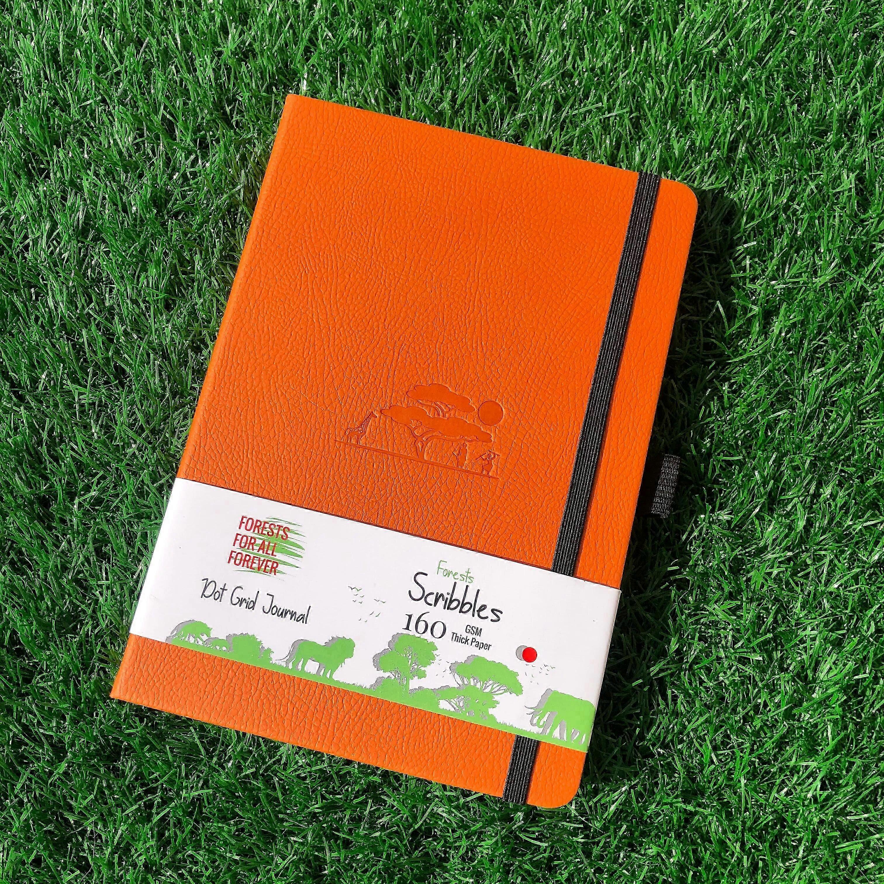 A5 OWL BULLET Dotted Notebook Dot Grid Journal - PU Leather, 160gsm Thick Paper, Inner Pocket, Elastic Closure Suitable for Certain Brands