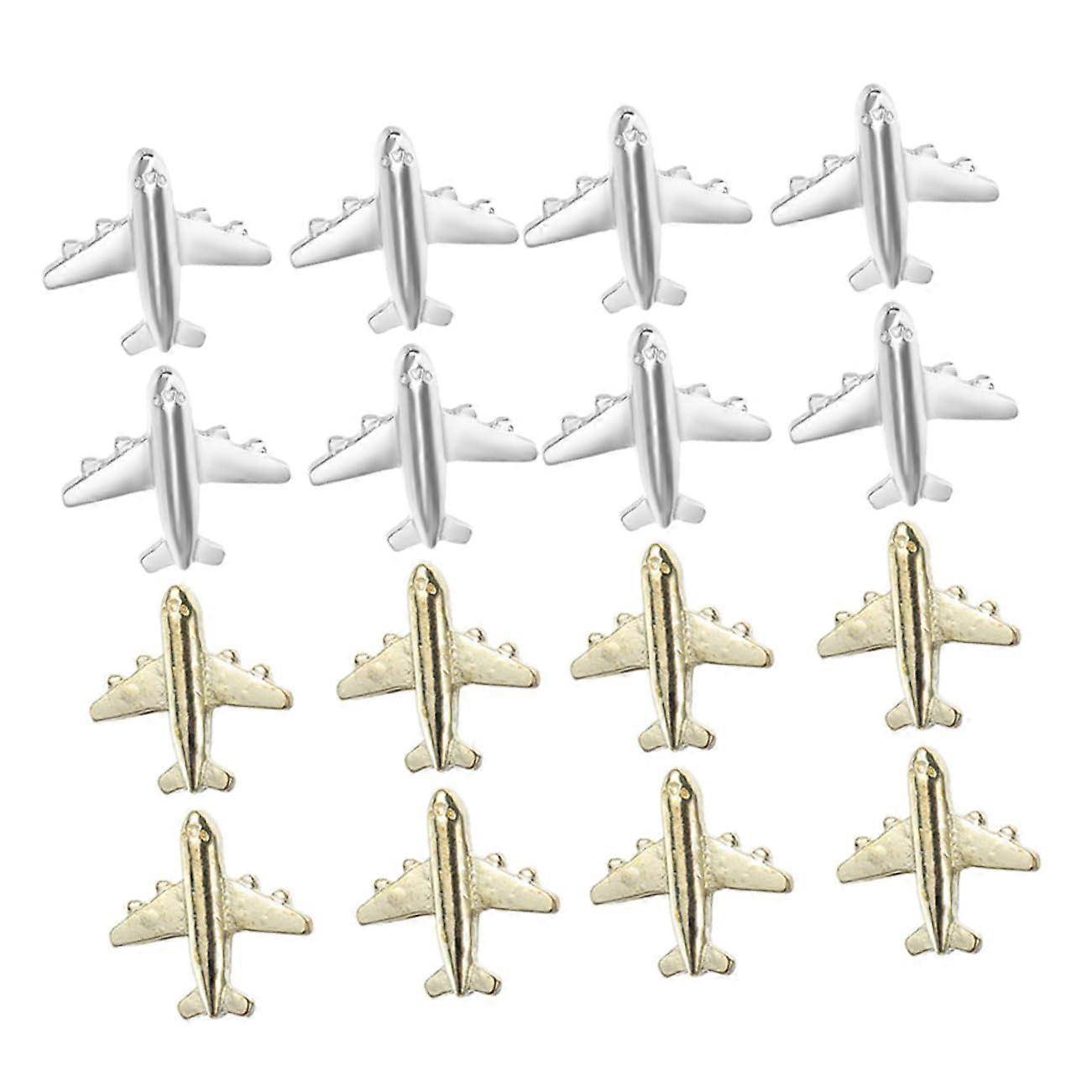 24 Pieces Metal Airplane Push Pins Colorful DIY Head Push Pins Thumbtacks Drawing Pins Airplane Push Pins for Decorative Pressing Airplane Push Pins