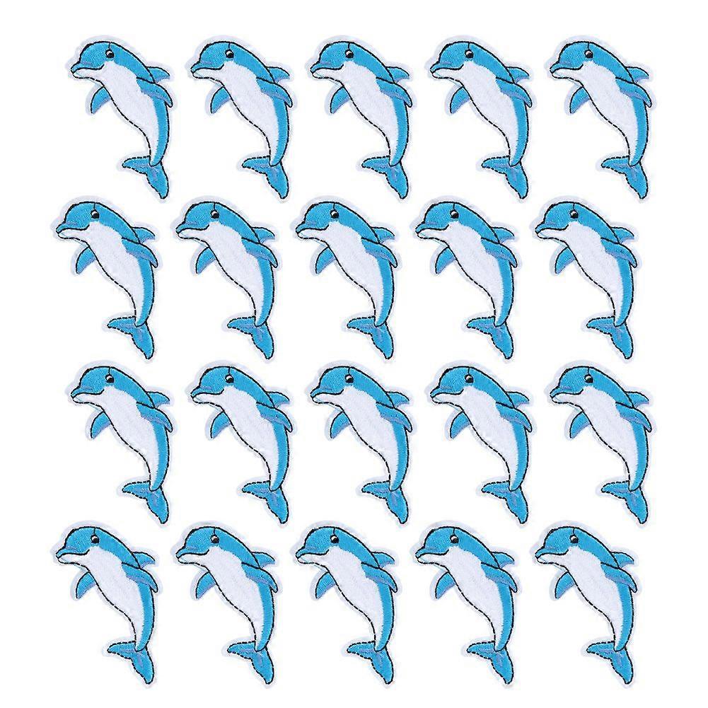2025 Latest Model  20Pcs HandMade Dolphins Pattern Sewing Embroidery Cloth