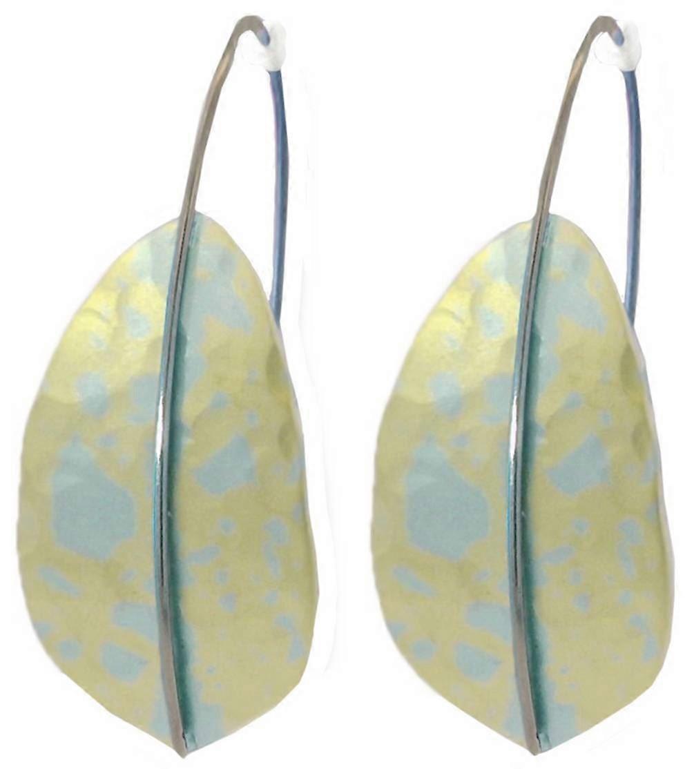 Ti2 Titanium Shield Drop Earrings - Yellow