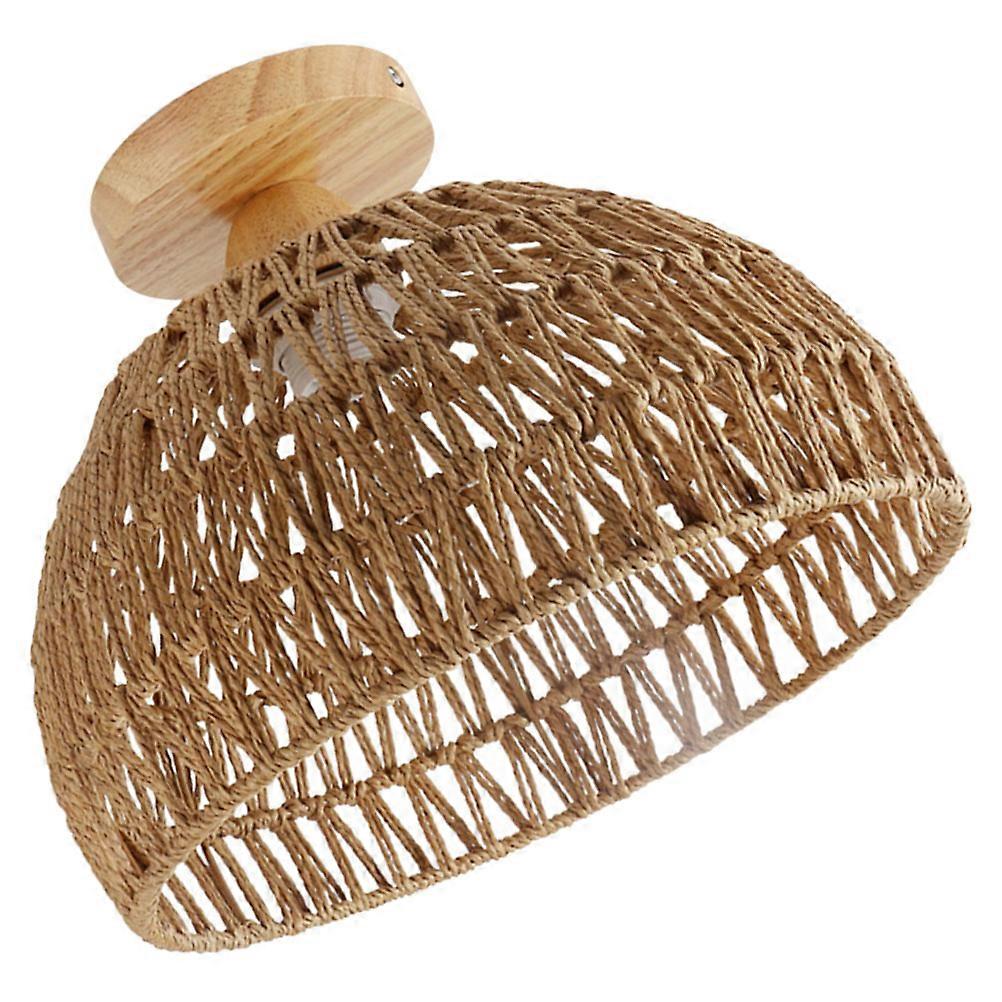 Vintage Ceiling Light Modern Style Ceiling Flush Lamp Dining Area 30x30cm Light Brown 1Pack