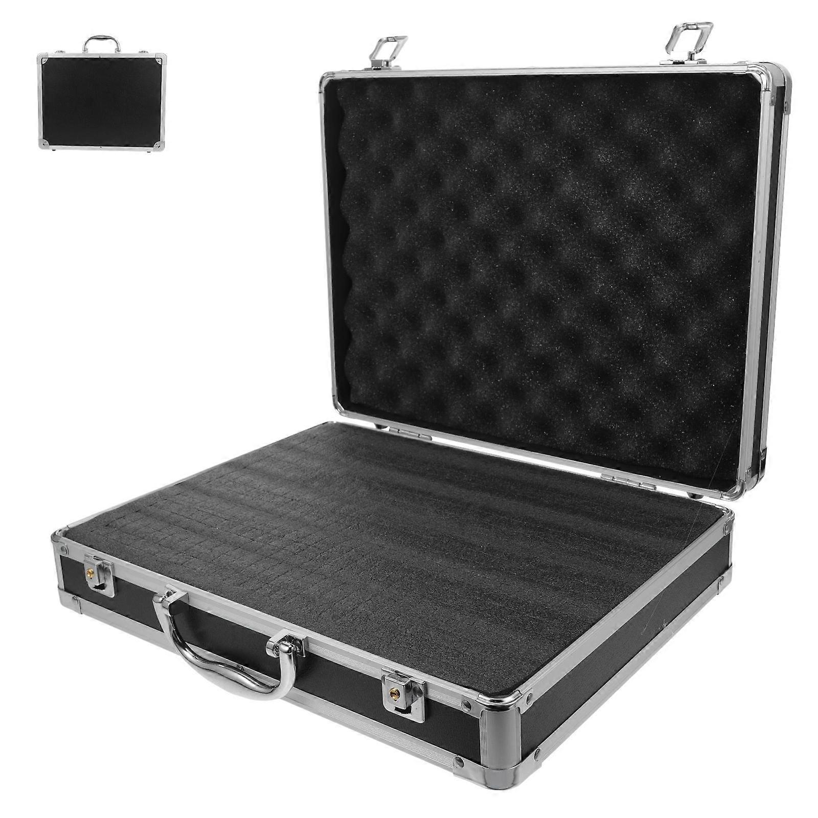Aluminium Alloy Case Shockproof Metal Toolbox For Instruments Rectangular Design 37.00X28.50X8.50CM 1Set