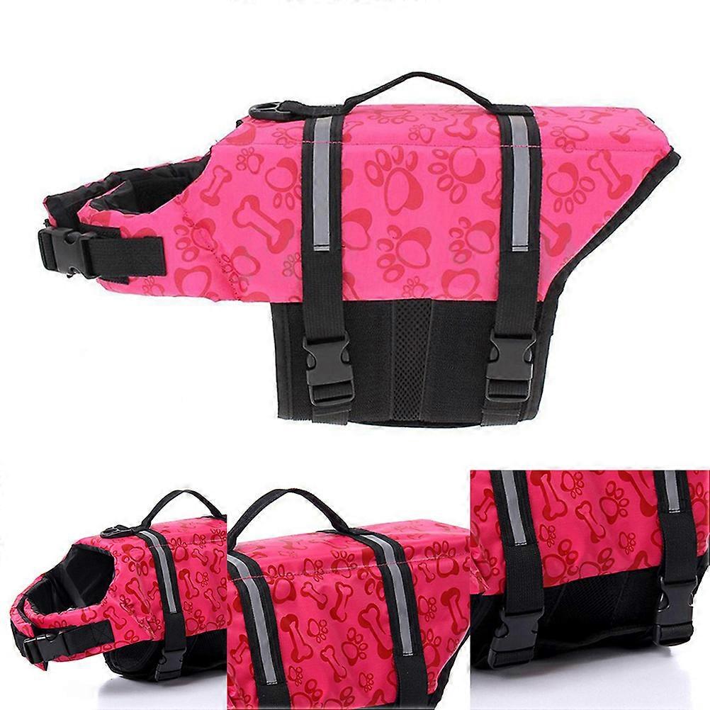 Life Jackets For Dogs Adjustable Life Jacket Pink L 1Pcs