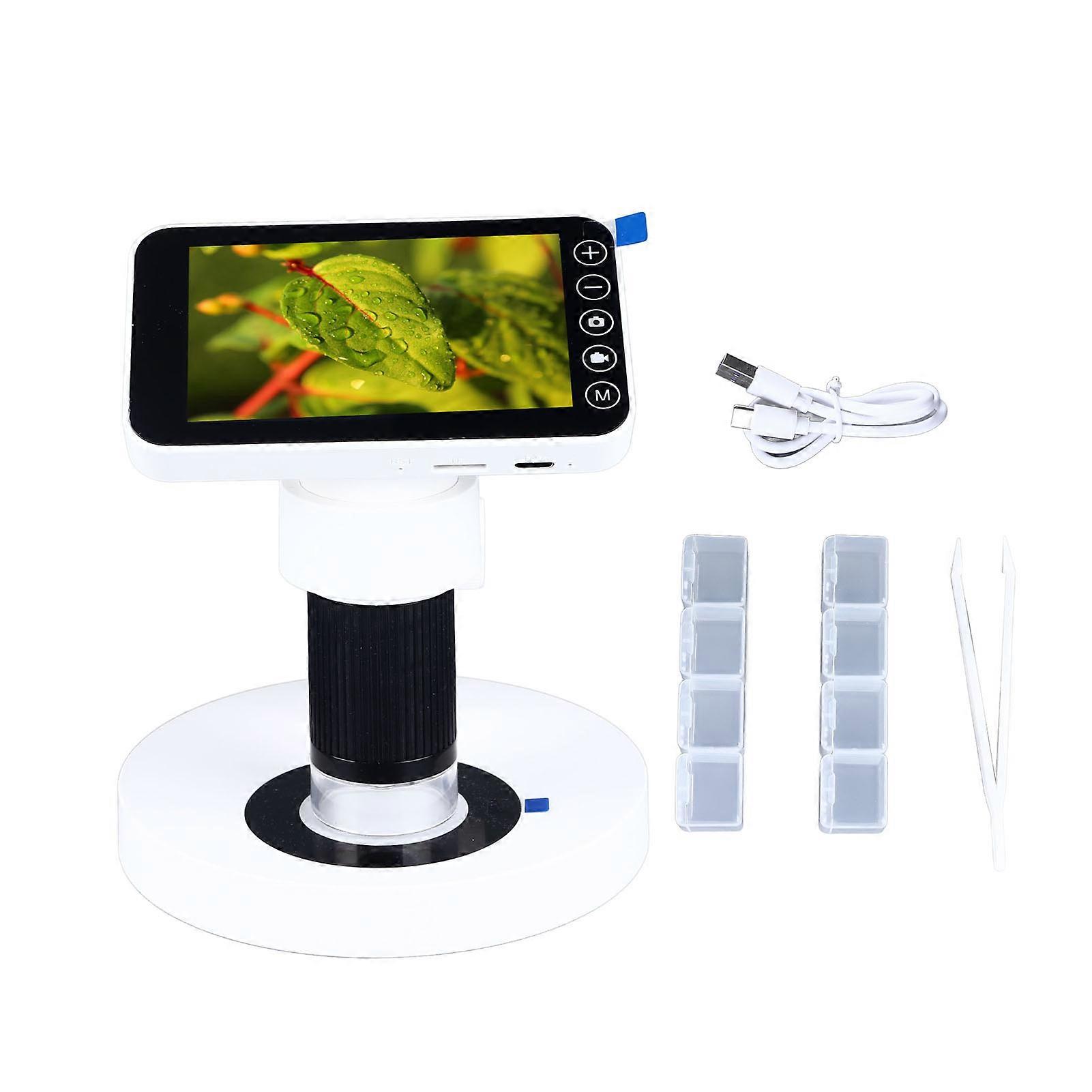 Portable Digital Handheld Microscope for Kids Science Kit for Beginners HD LCD Screen USB Rechargeable with Adjustable Magnification Lab Tool