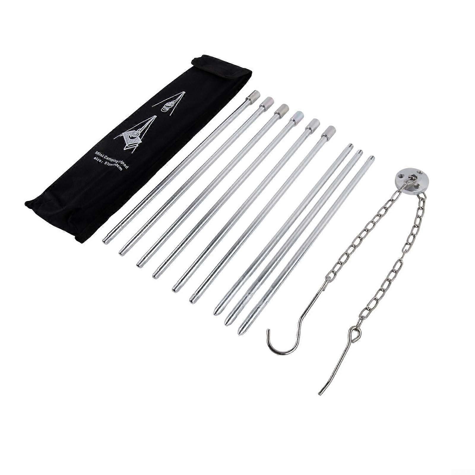 Robust camping tripod for cooking, adjustable and for all adventures