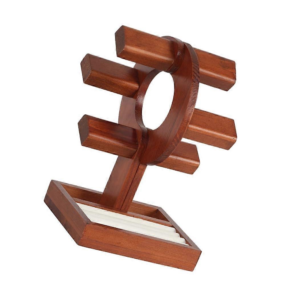 Practical Sturdy Wooden Watch Stand and Bracelet Home Accessory with Adjustable Viewing Angles'