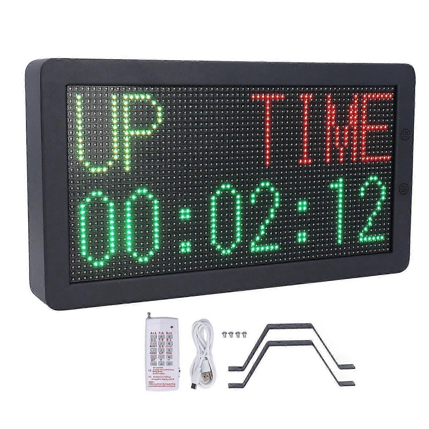 Electronic Scoreboard with Timer Remote Control Digital Score Counter for Badminton Basketball Football Indoor Sports