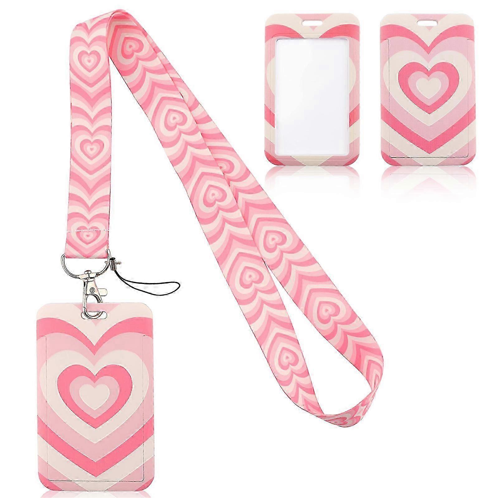 Badge Holder, Unique Design Retractable Badge Reel, Heavy Duty Detachable Lanyard for Women Men Kids Students Professionals, Clear Window Easy