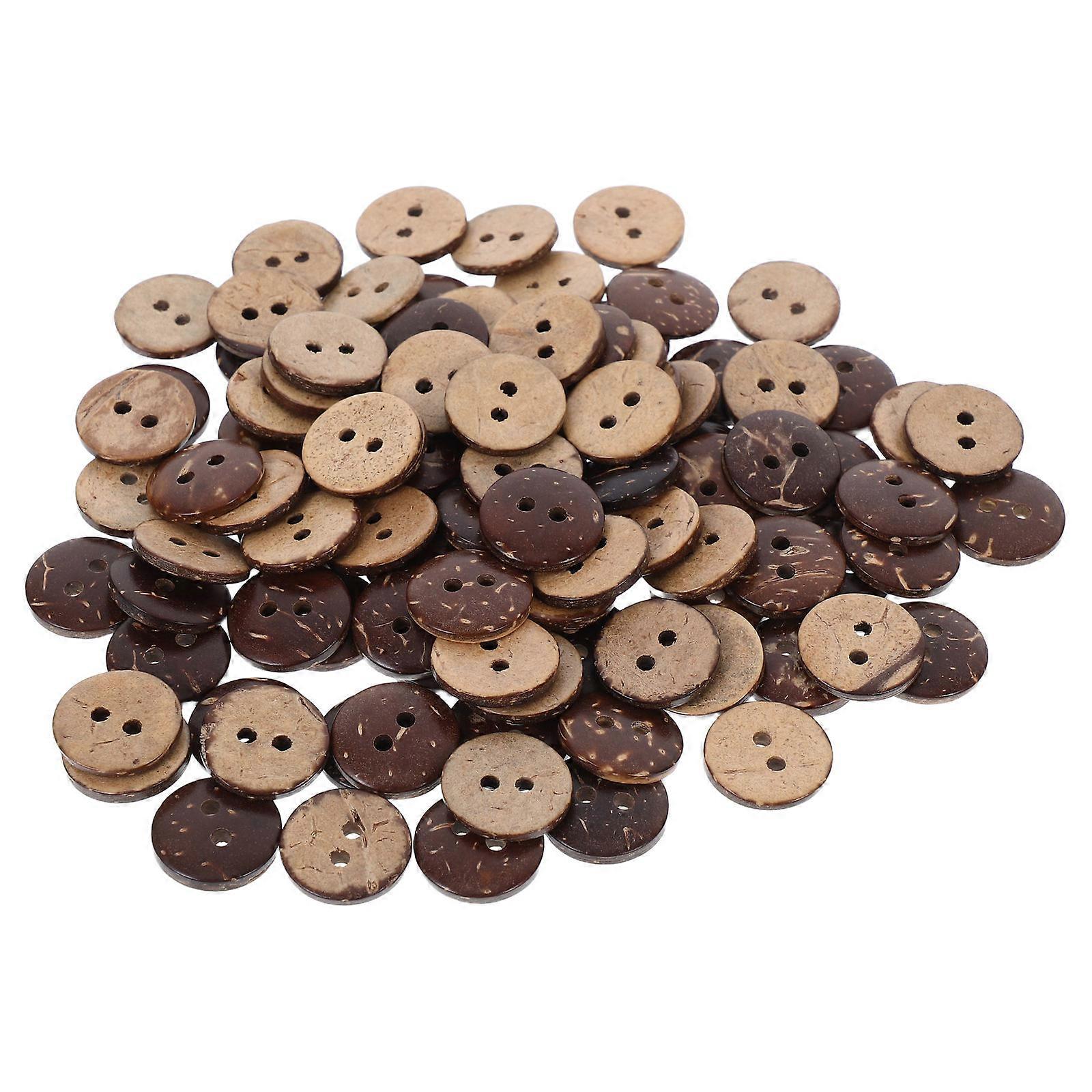 Coconut Buttons Diy Sewing Decorative Buttons For Clothes Bags Shoes Hats Crafting Supplies 100Pcs