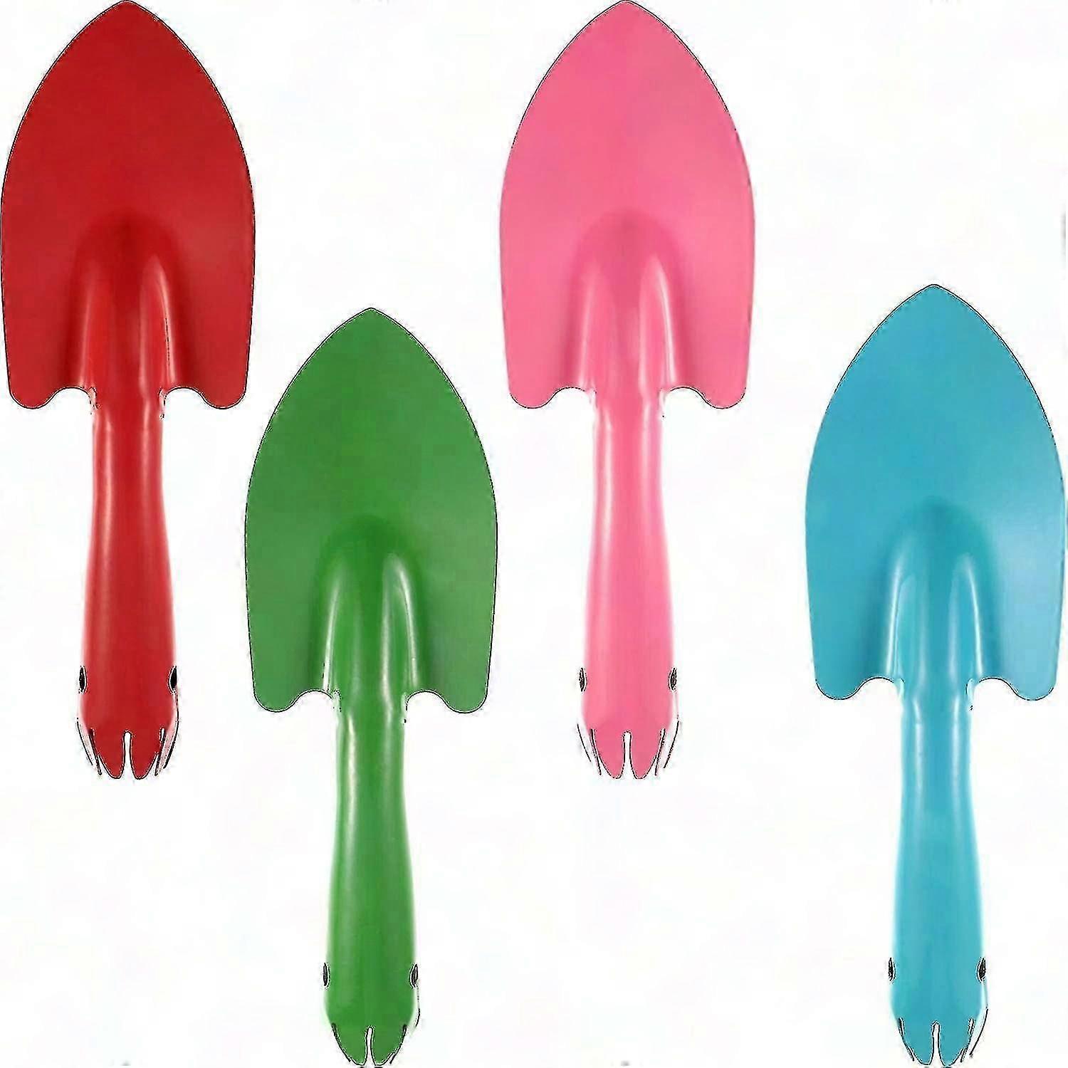 4 مجموعة مجرفة معدنية مصغرة معدنية ملونة