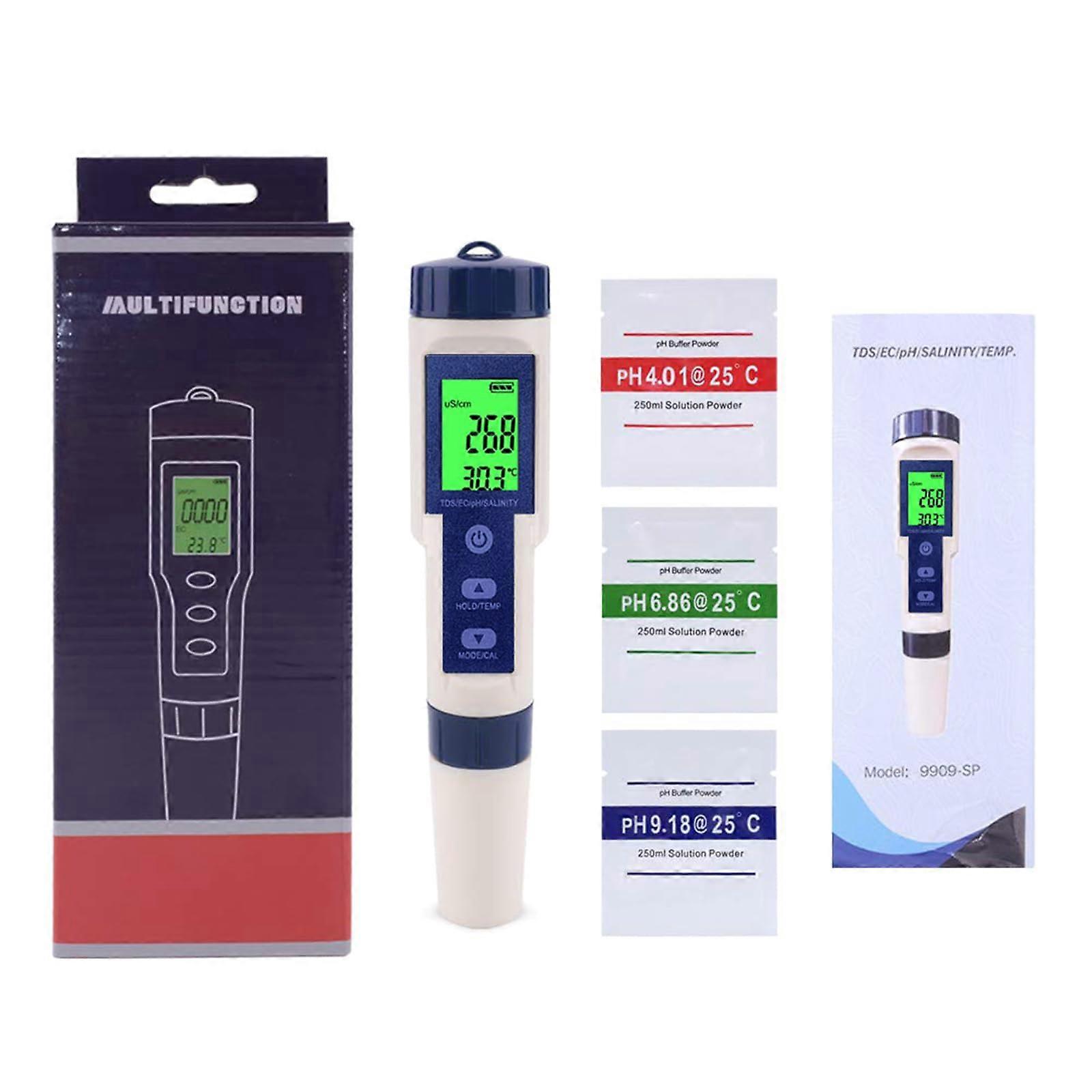 Multipurpose Water Analyzers 5in1 LED Water Tester TDS/Temp Digital Meter  Accuracy