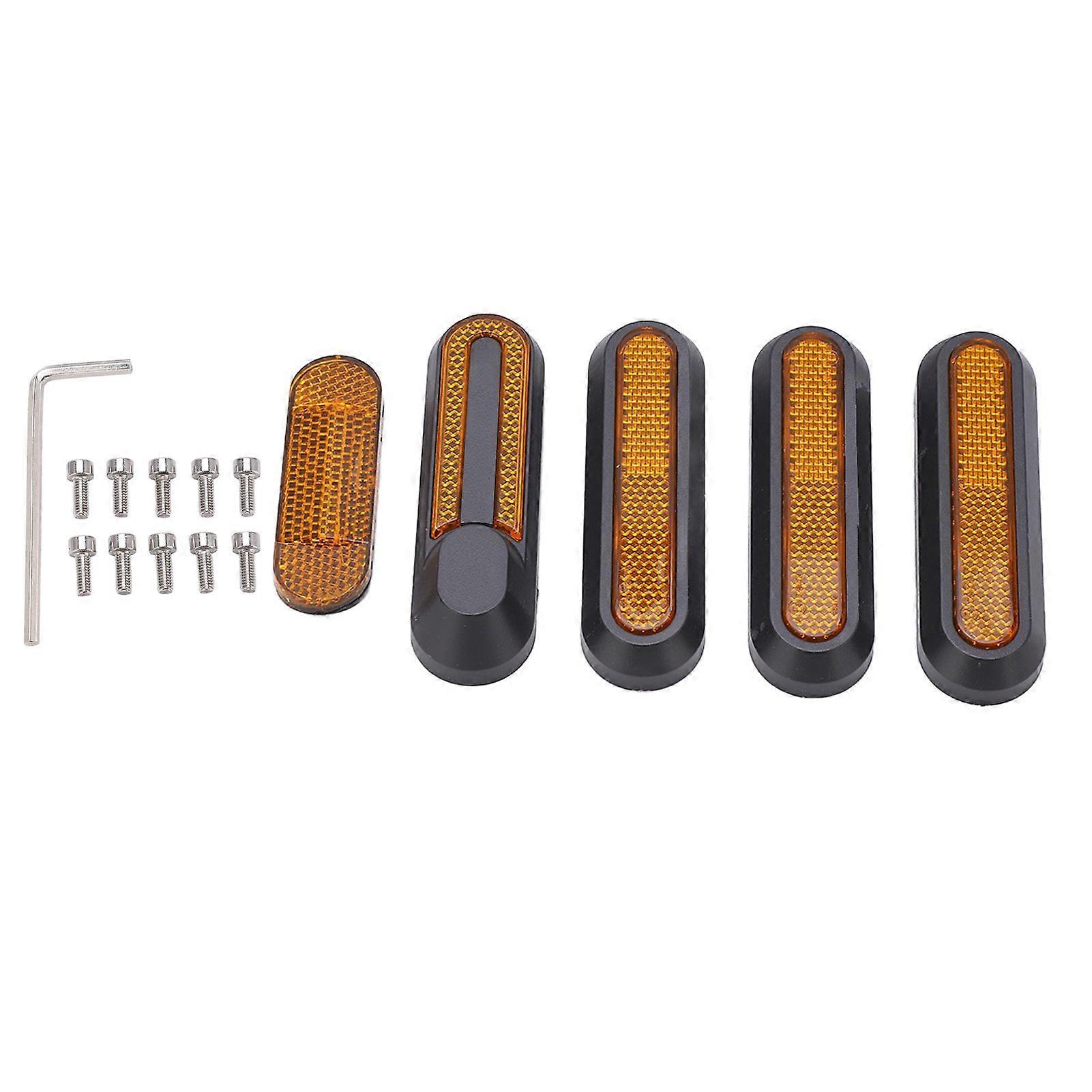 5個の電動スクーターホイールハブカバーセーフドライブXiaomi M365Yellow YMQX用の電動スクーターアクセサリーを簡単に取り付けます。