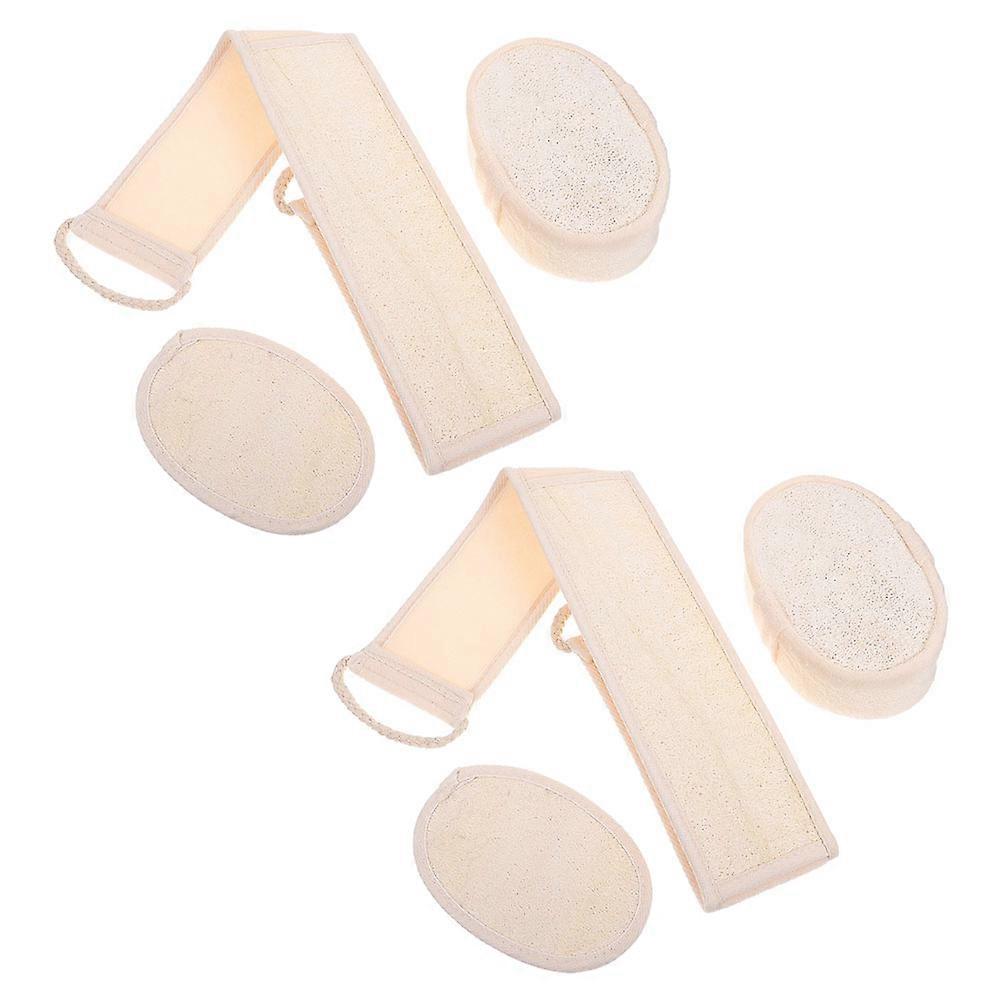 Bathing Rubbing Towel Exfoliating Natural Loofah Bath Towels Skin Cleaning For Adults 2 Sets