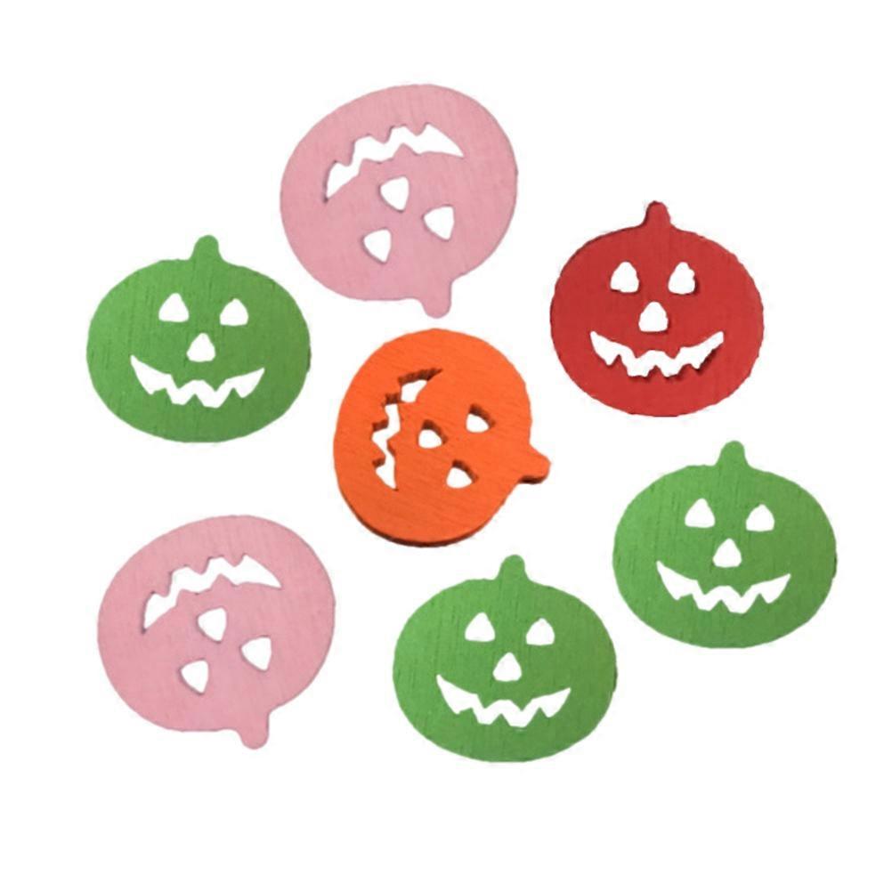 Sewing Scrapbooking Crafts Fine-Edged Wooden Buttons Durable Mixed Color 1.8X1.6cm 100Pcs